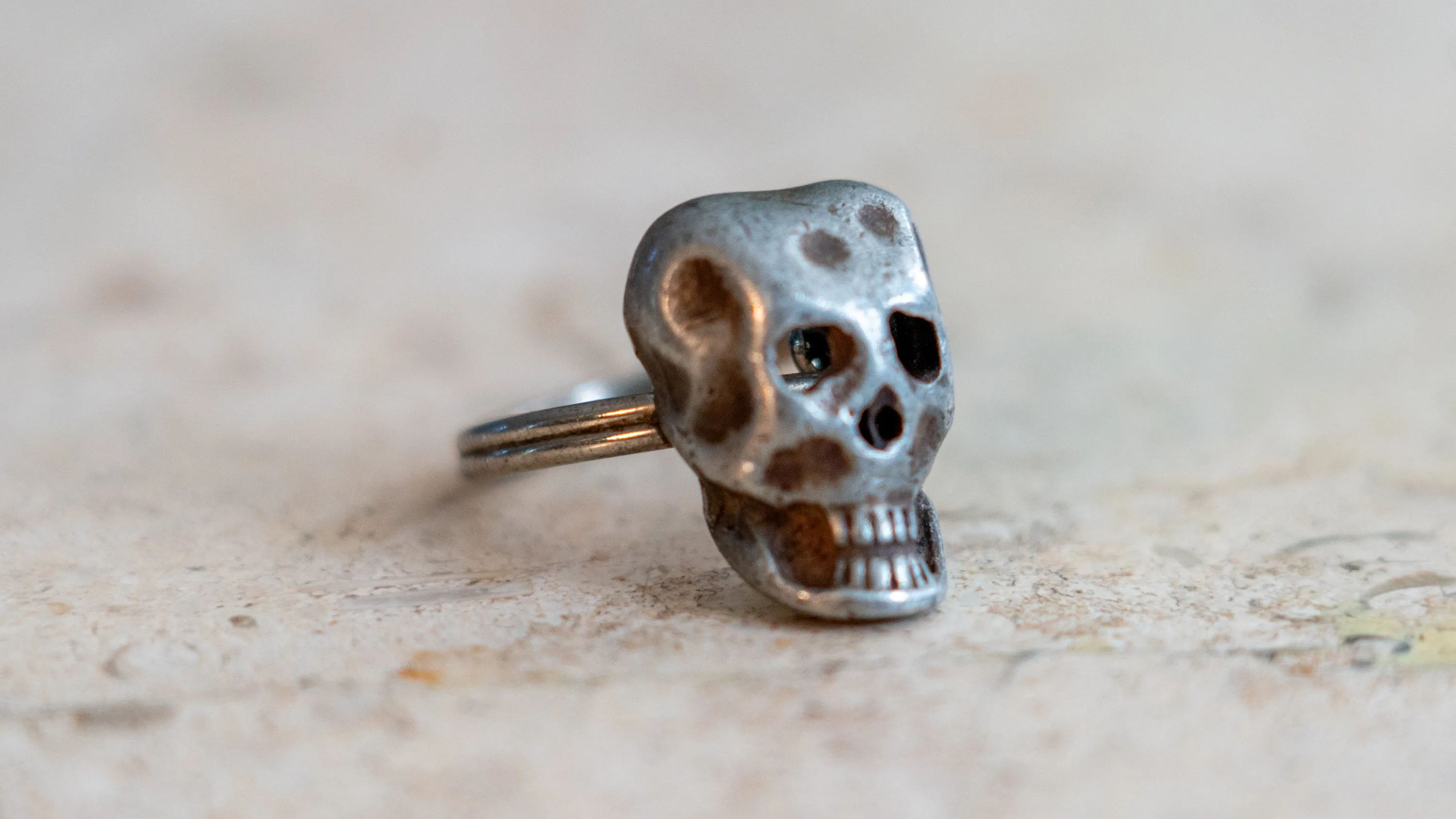 Crude Skull Mid Century Adjuatable Ring sold by Kilroy-VTG product image thumbnail 2