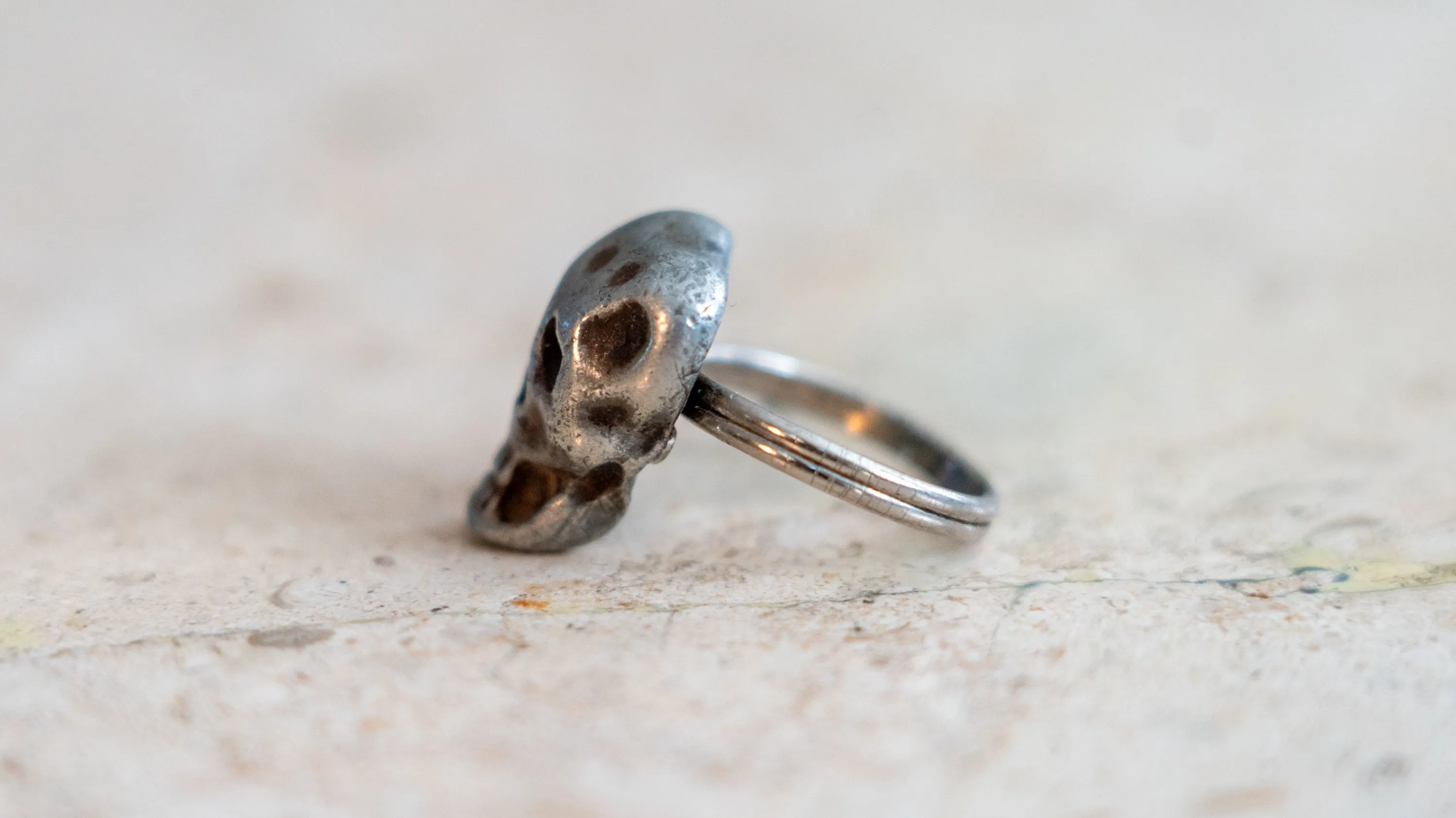 Crude Skull Mid Century Adjuatable Ring sold by Kilroy-VTG product image thumbnail 5
