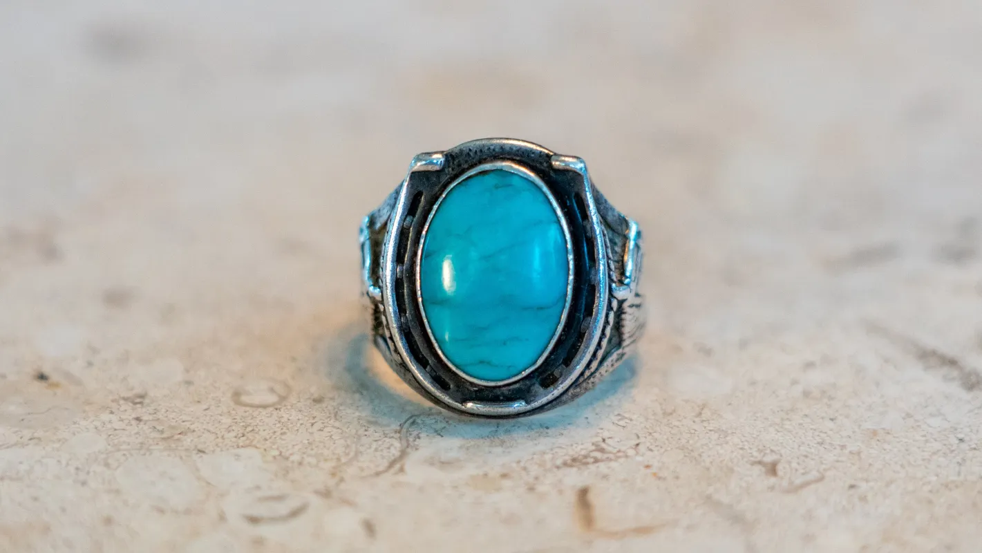 Pacific Jewelers 1940s Lucky Horseshoe Ring Size-9 made by Kilroy-VTG