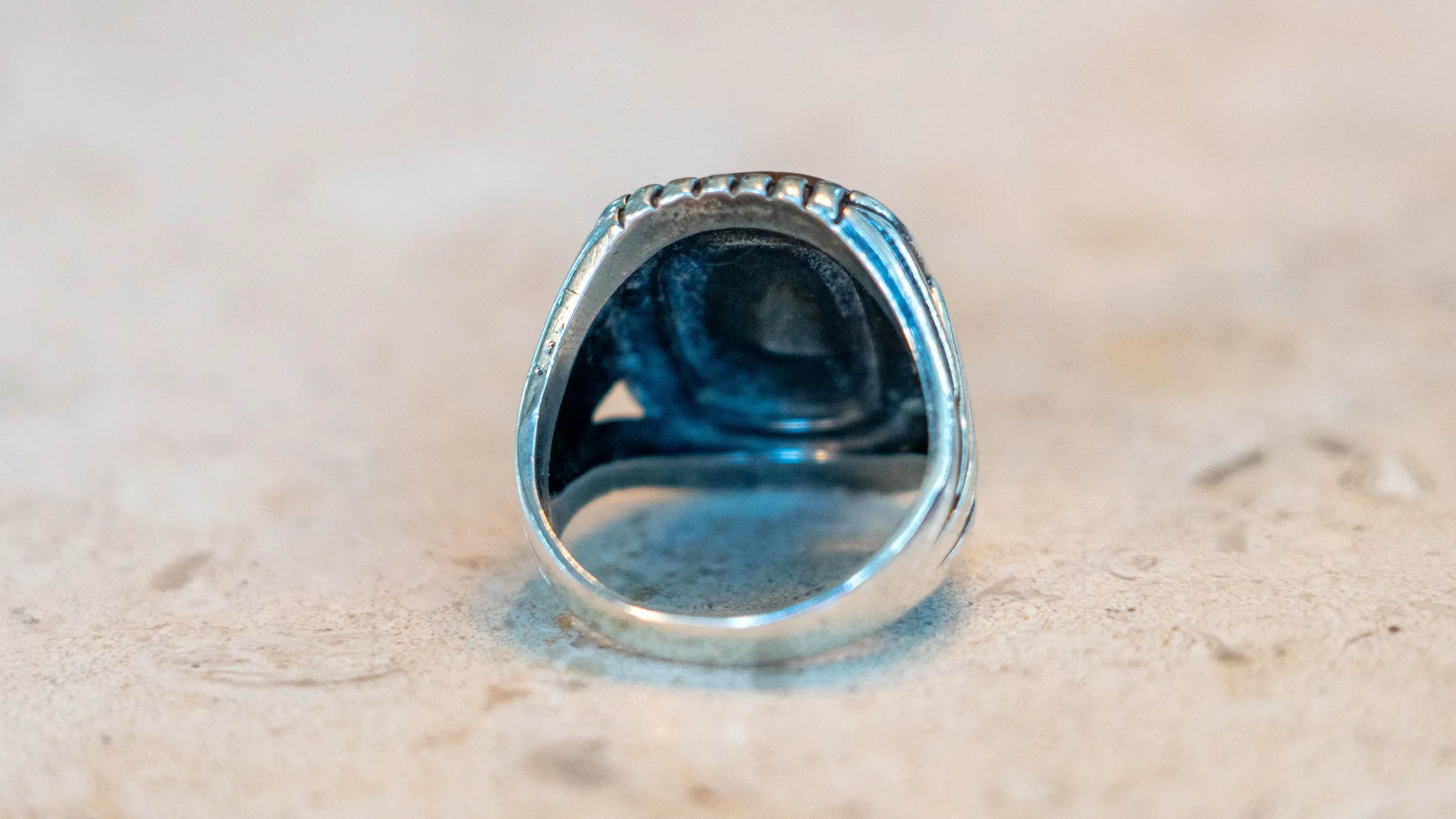 Chunky Mid Century Art Deco Men's Ring Size-12 sold by Kilroy-VTG product image thumbnail 4