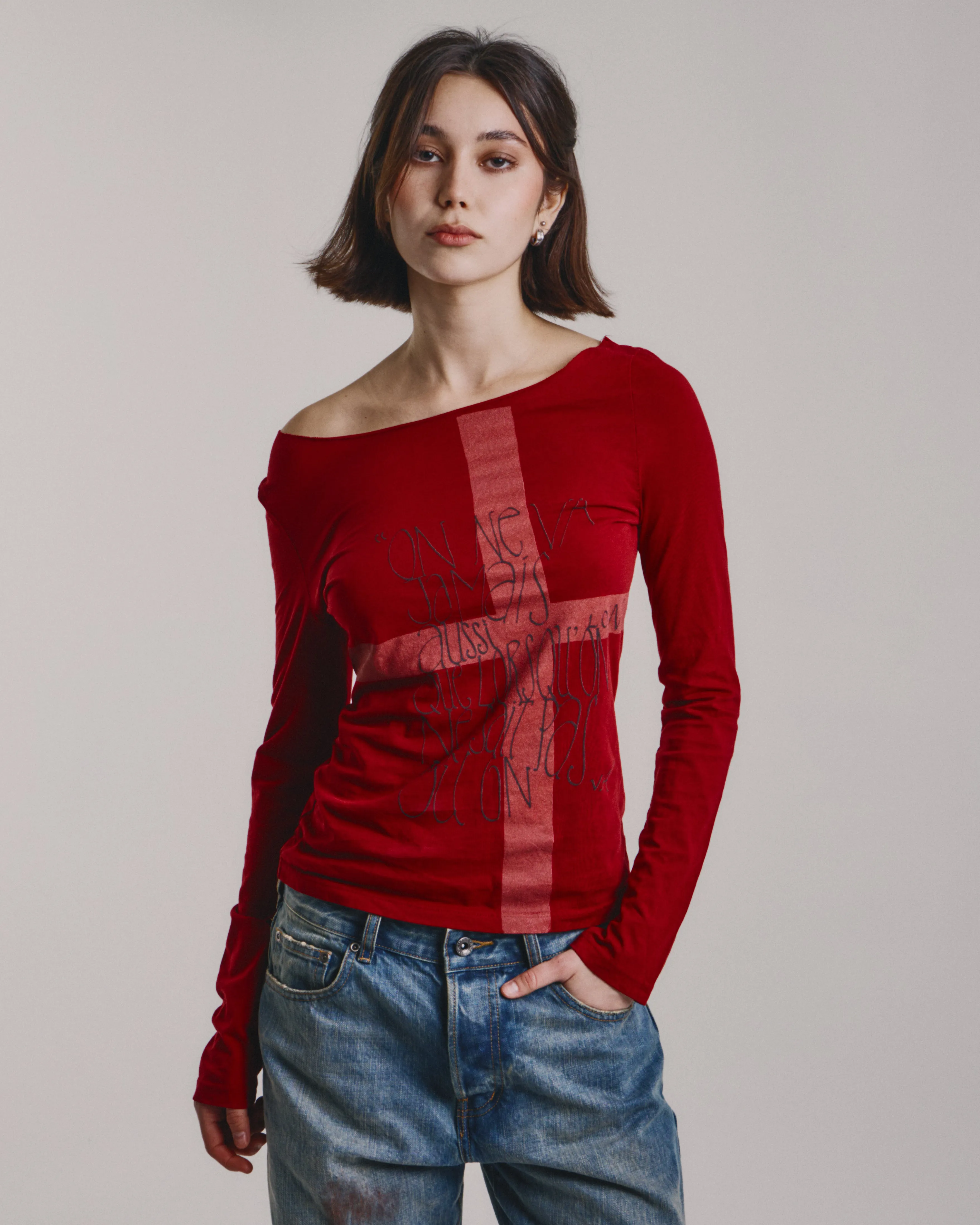 "Le Rouge aux Joues" tee femme sold by Passion de L’âme product image thumbnail 2