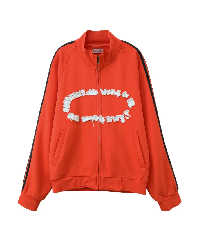 "club de voile" Track jacket orange made by Passion de L’âme