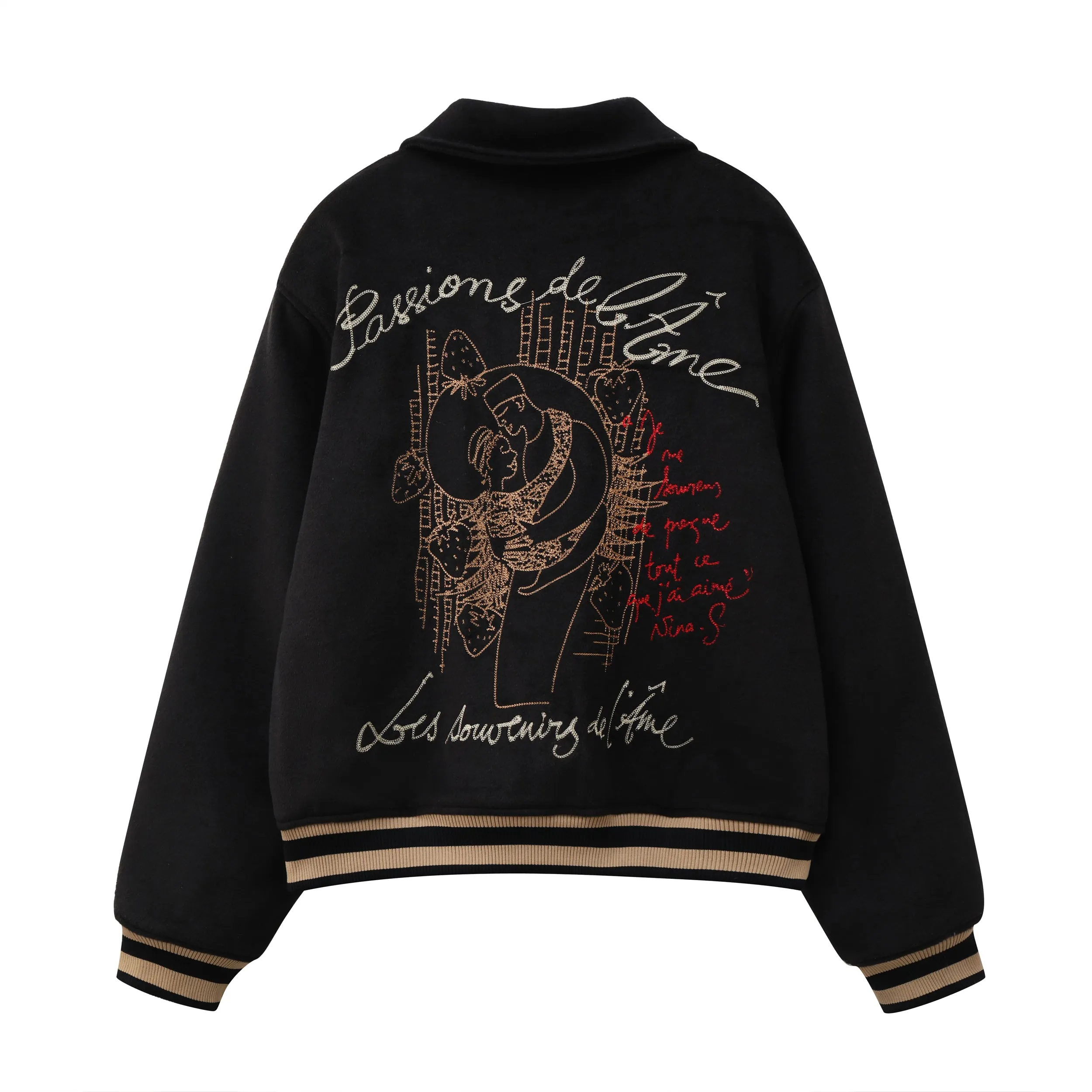 Varsity jacket « Fraises de Dakar » sold by Passion de L’âme