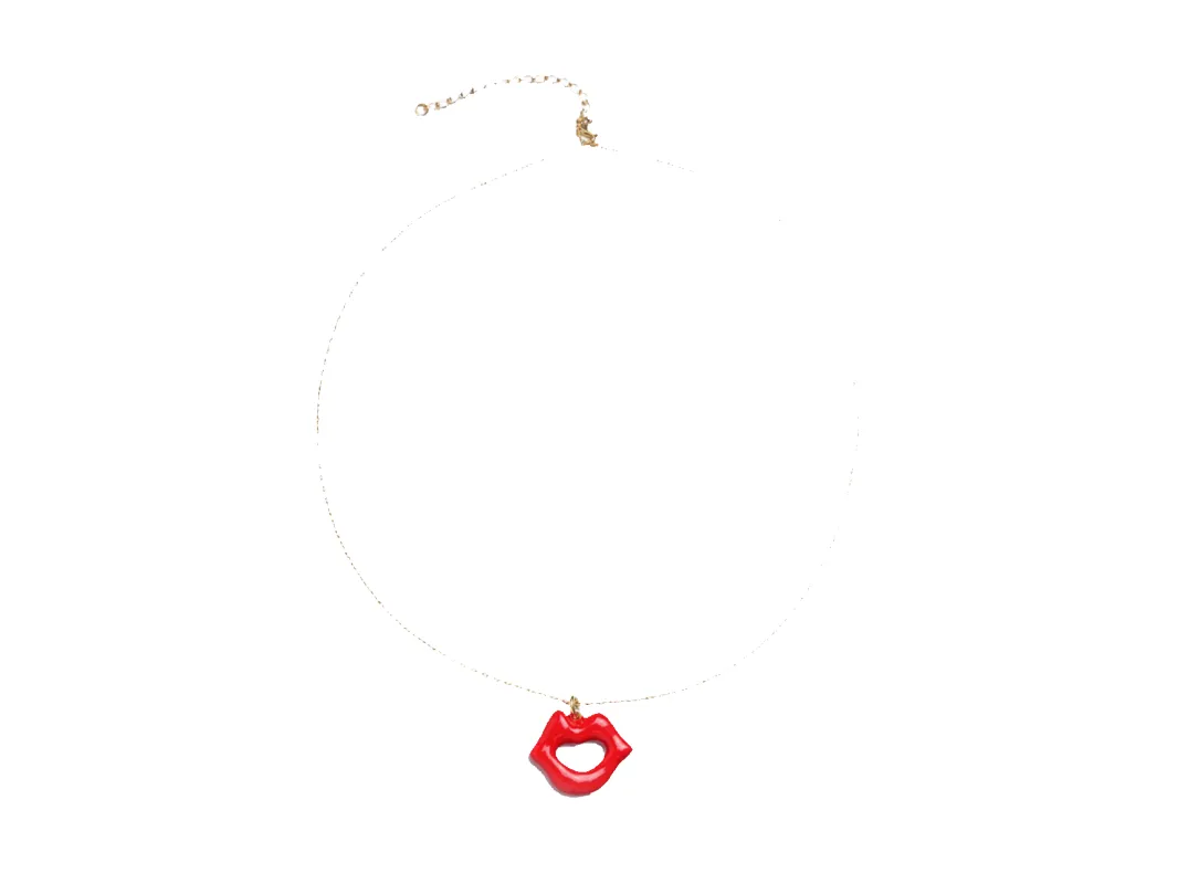 COLLIER BISOU ROUGE made by Passion de L’âme