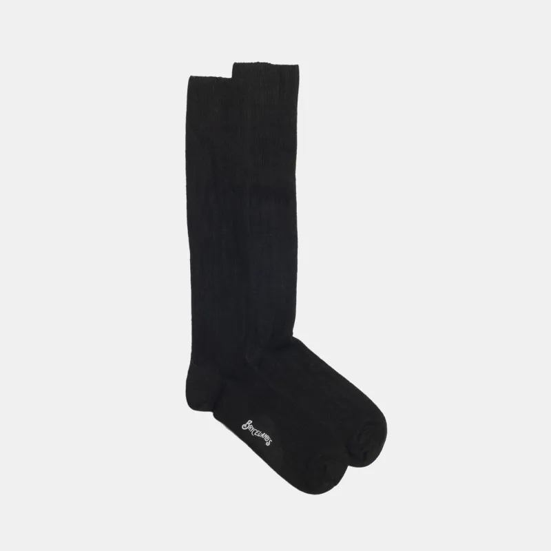 Wide-Rib Cashmere-blend Socks Black sold by Bryceland's