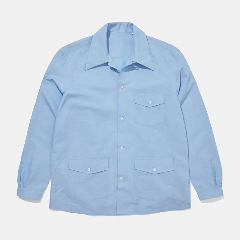 Cabana Shirt Sax Blue sold by Bryceland's