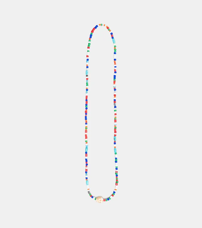 Red Rabbit Multi Colored Bead Necklace w/Skull sold by Bryceland's