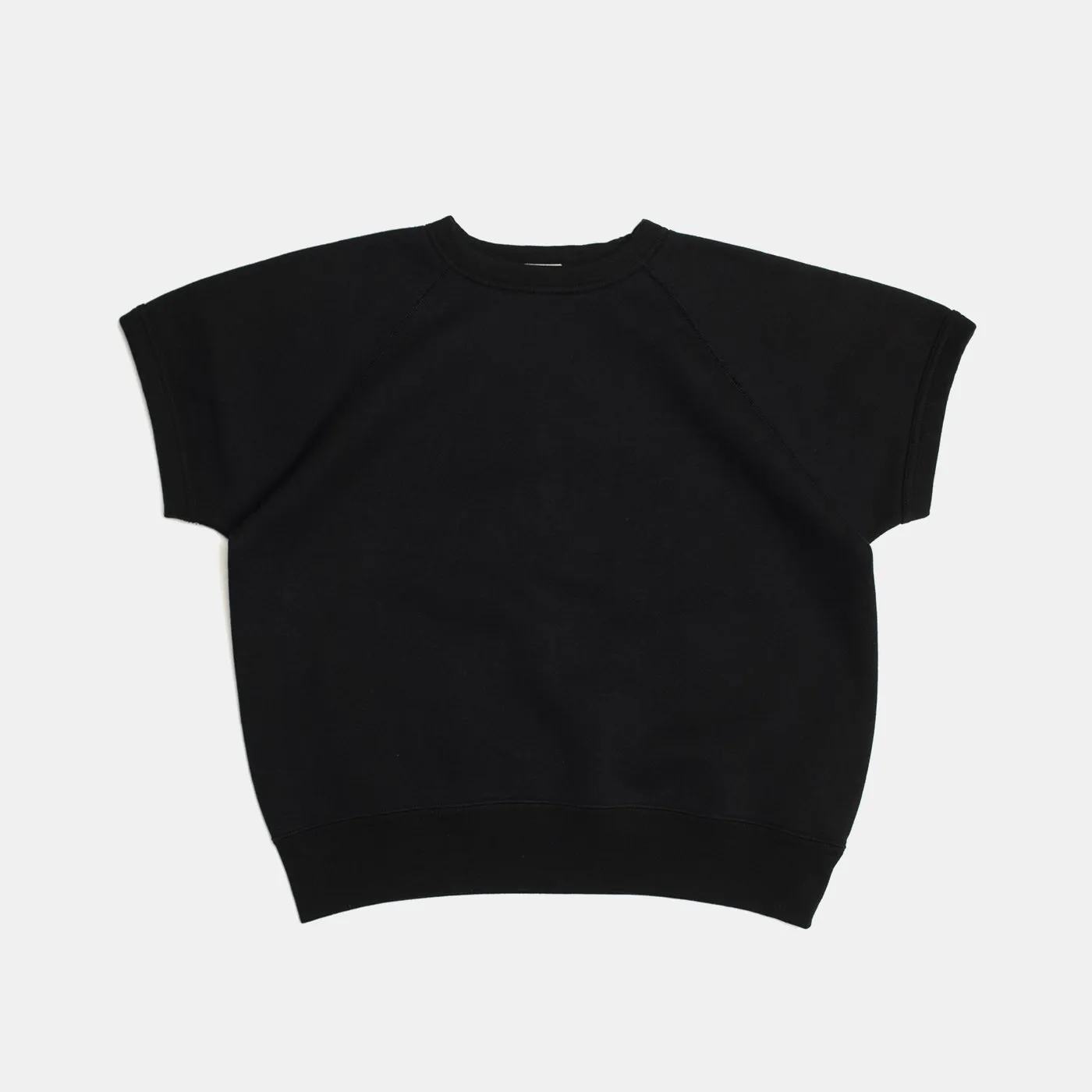 Raglan Short Sleeve Sweatshirt Black sold by Bryceland's