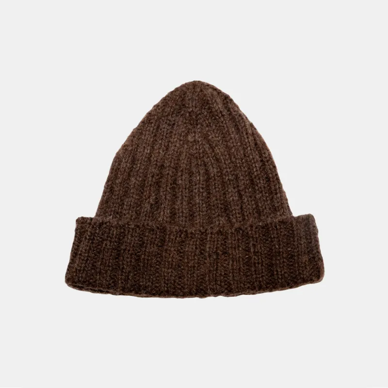 Watch Cap Rib Stitch brown sold by Bryceland's