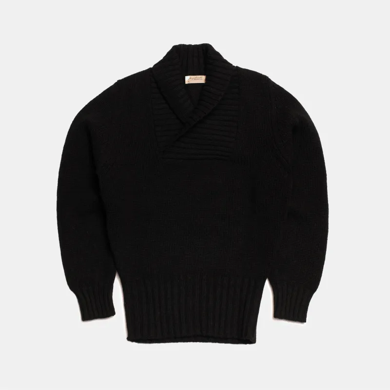RAF Shawl Collar Pullover Black sold by Bryceland's