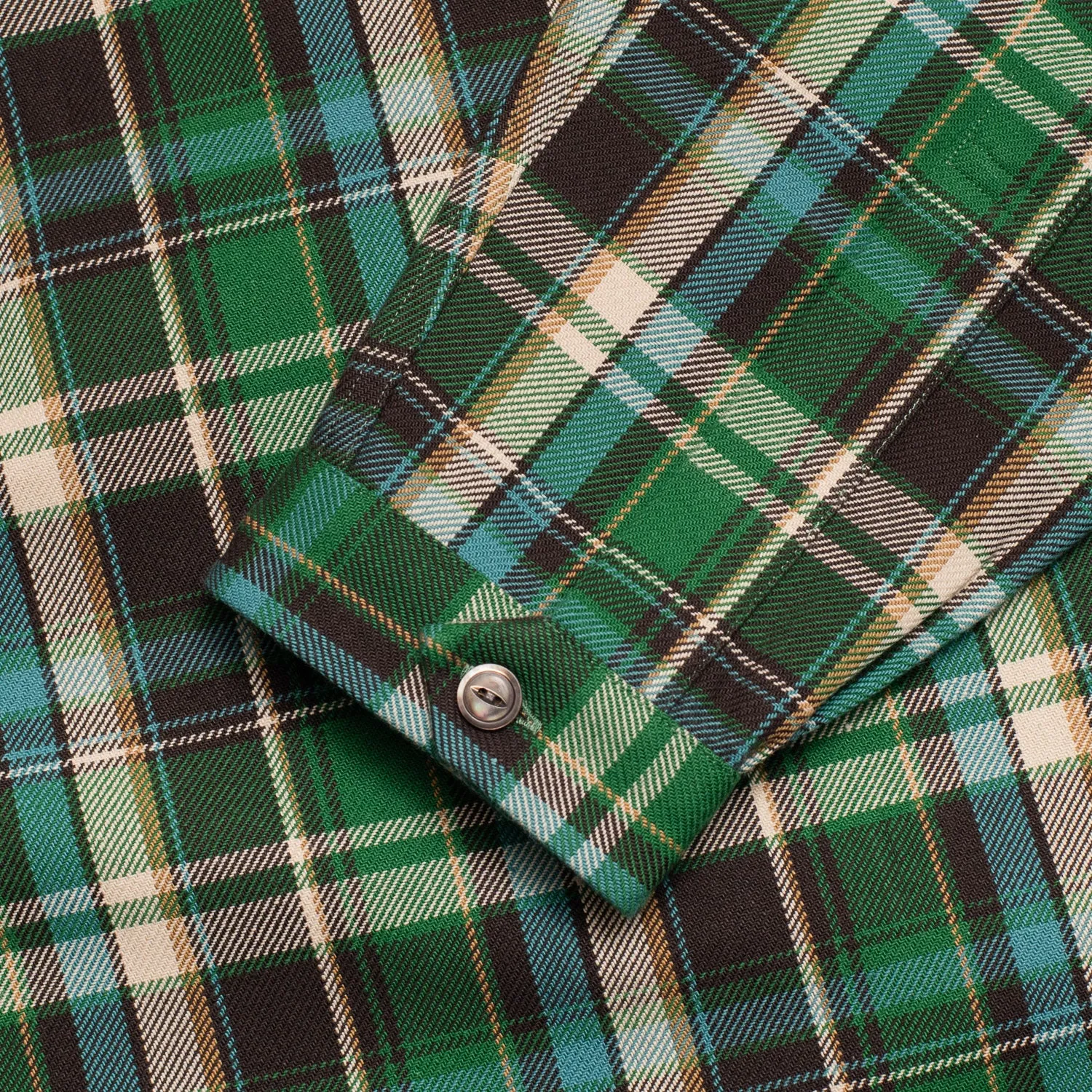 Cotton Sports Shirt Green/Blue Check sold by Bryceland's product image thumbnail 5
