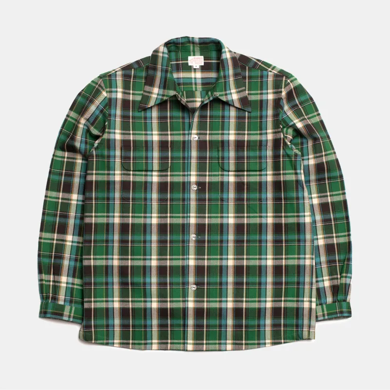 Cotton Sports Shirt Green/Blue Check sold by Bryceland's