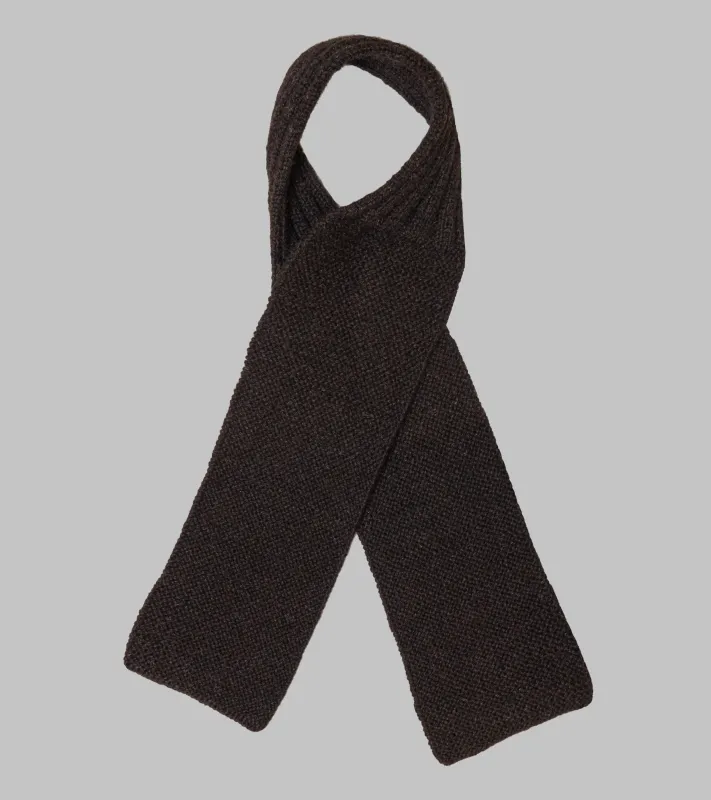 Red Cross Muffler Dark Brown made by Bryceland's