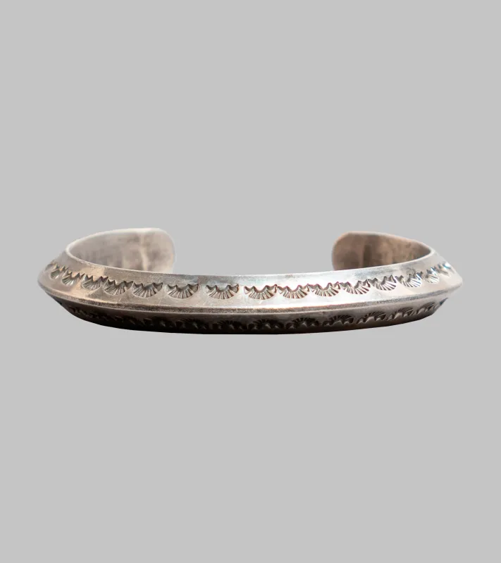 Red Rabbit  Sterling Silver Stamped Triangle Cuff #1 made by Bryceland's
