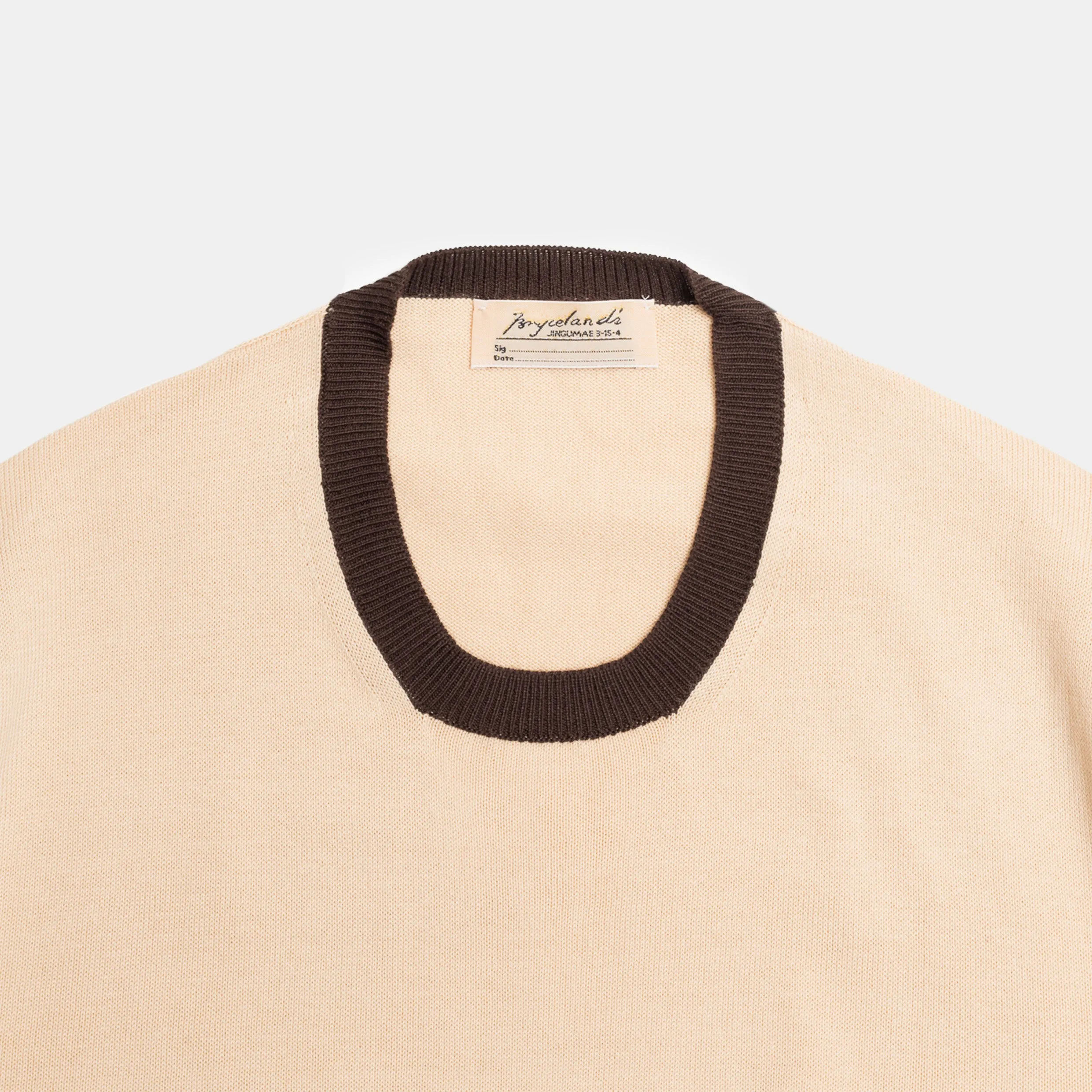 ‘Skipper’ Tee Cream/Brown sold by Bryceland's product image thumbnail 2