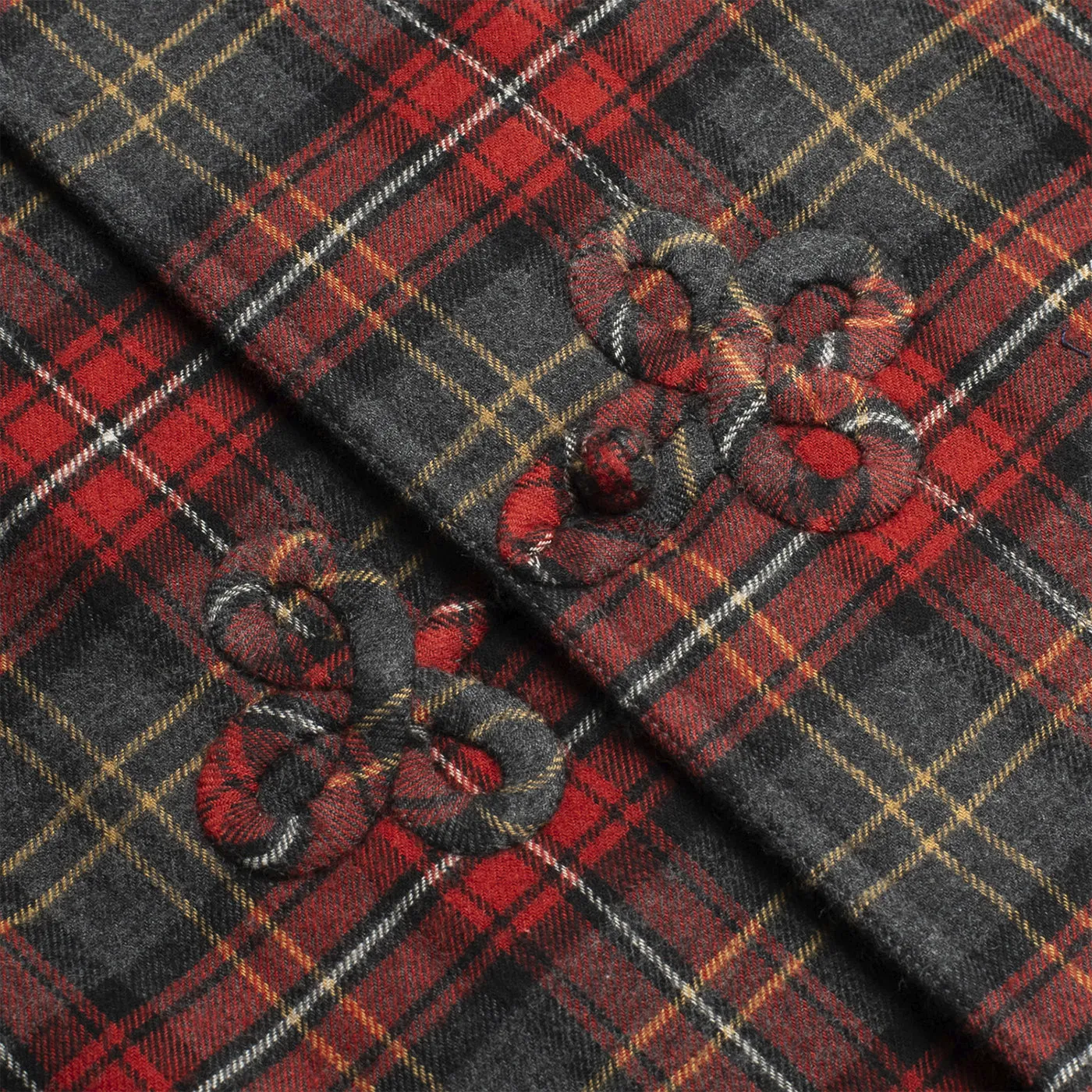 Frogged Button Shirt Plaid Red/Grey sold by Bryceland's product image thumbnail 3