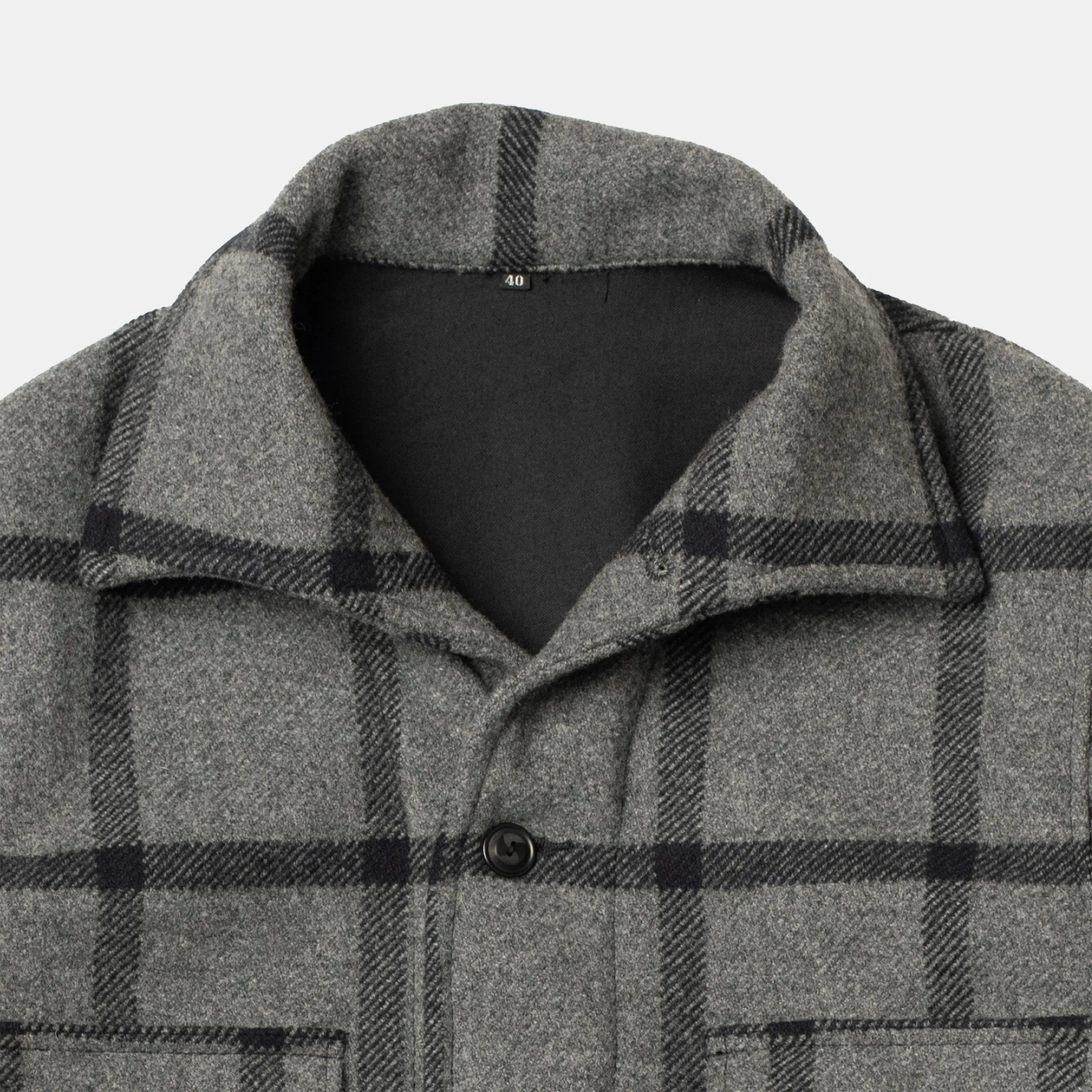 Hunting Jacket Black/Grey Check Wool sold by Bryceland's product image thumbnail 2