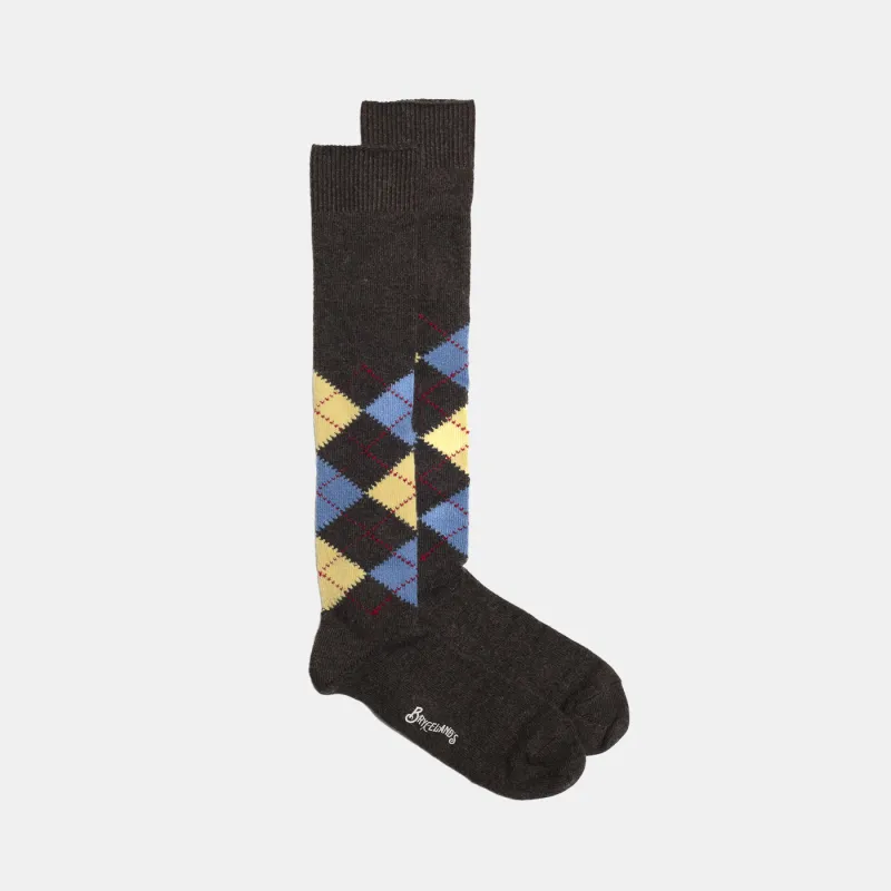 Argyle Cashmere-blend Socks Brown sold by Bryceland's