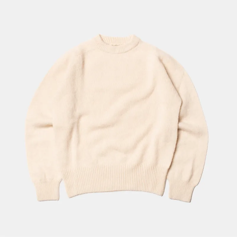 Shaggy Shetland Sweater Cream sold by Bryceland's