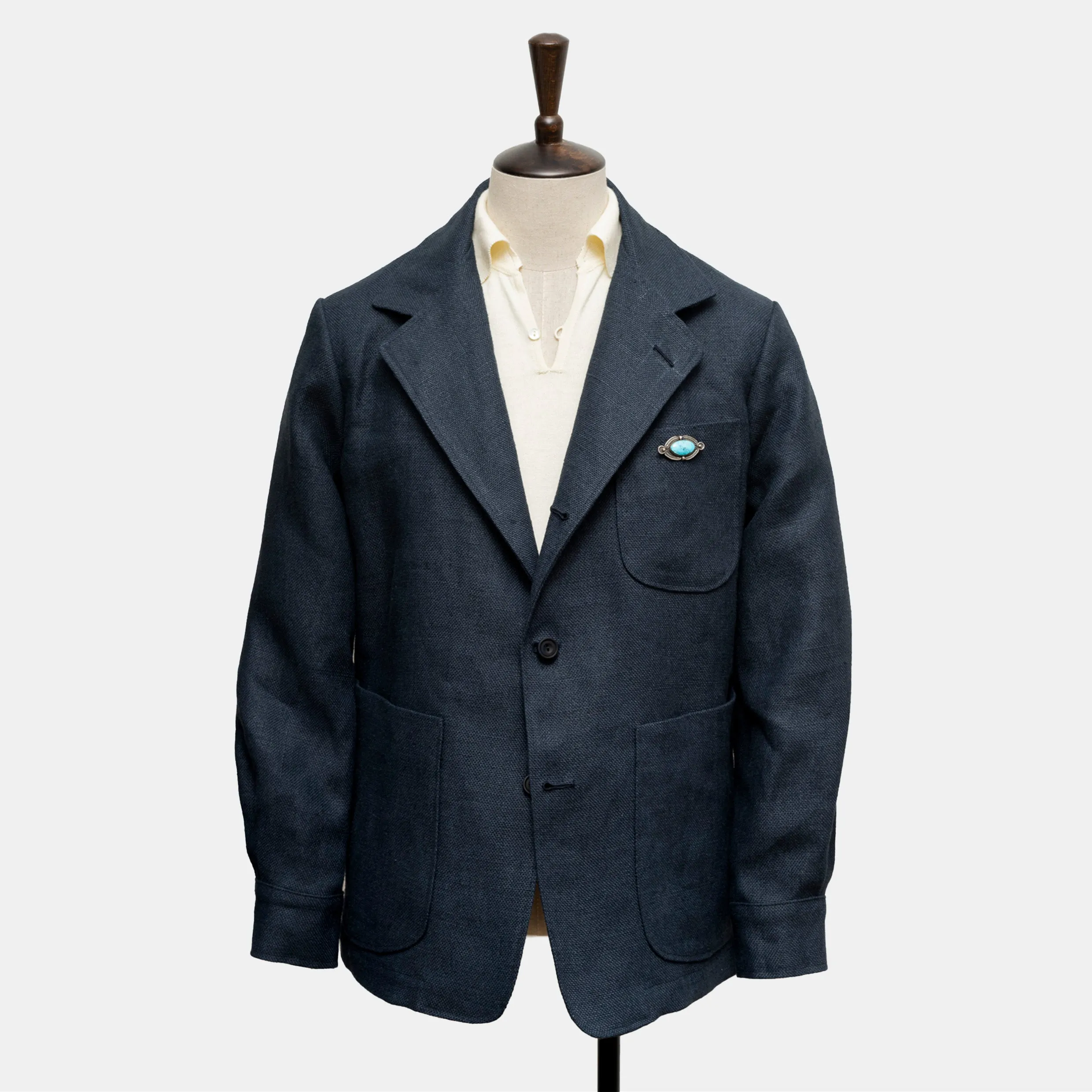 Easy Jacket Blue Linen sold by Bryceland's