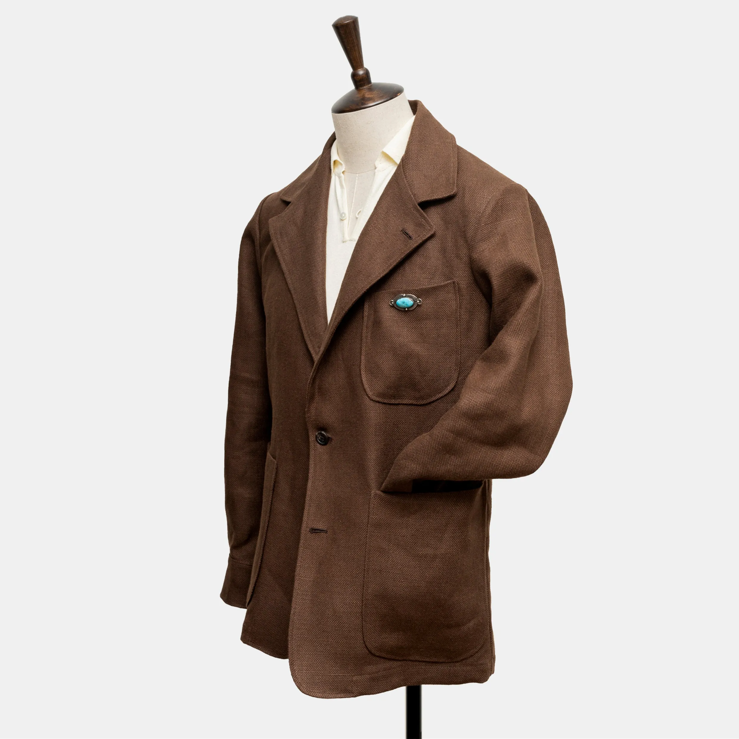 Easy Jacket Brown Linen sold by Bryceland's product image thumbnail 5