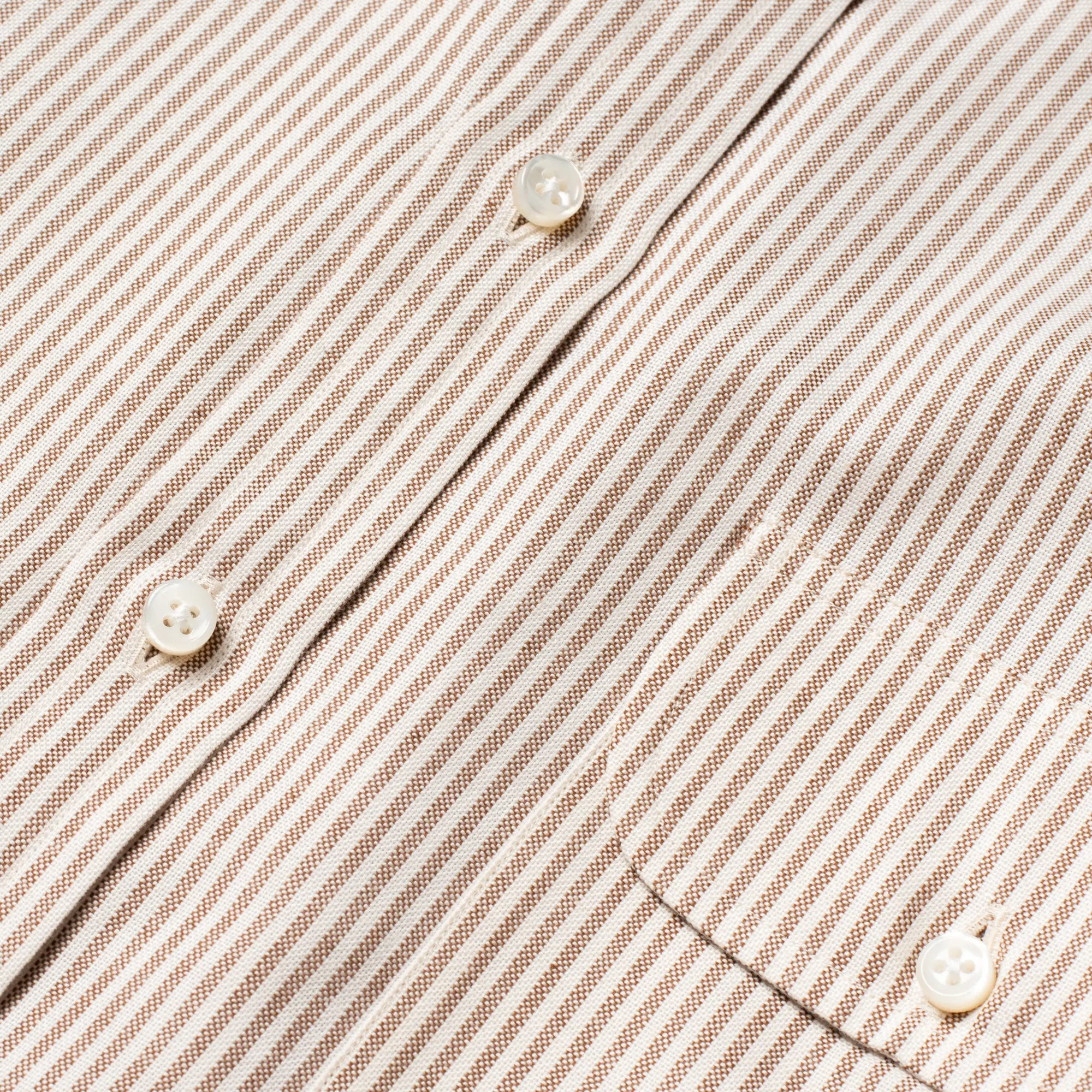 Perfect OCBD Striped Shirt Brown sold by Bryceland's product image thumbnail 3