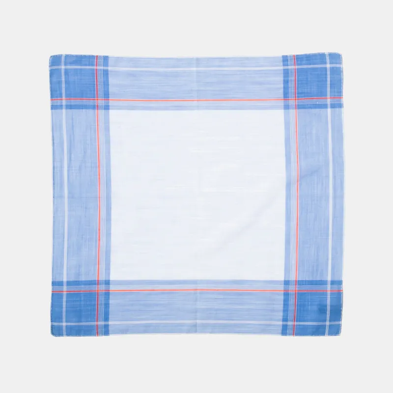 Simonnot Godard Villedieu Handkerchief Blue sold by Bryceland's
