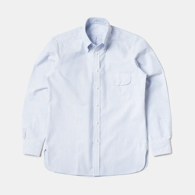 Perfect OCBD Striped Shirt Blue sold by Bryceland's