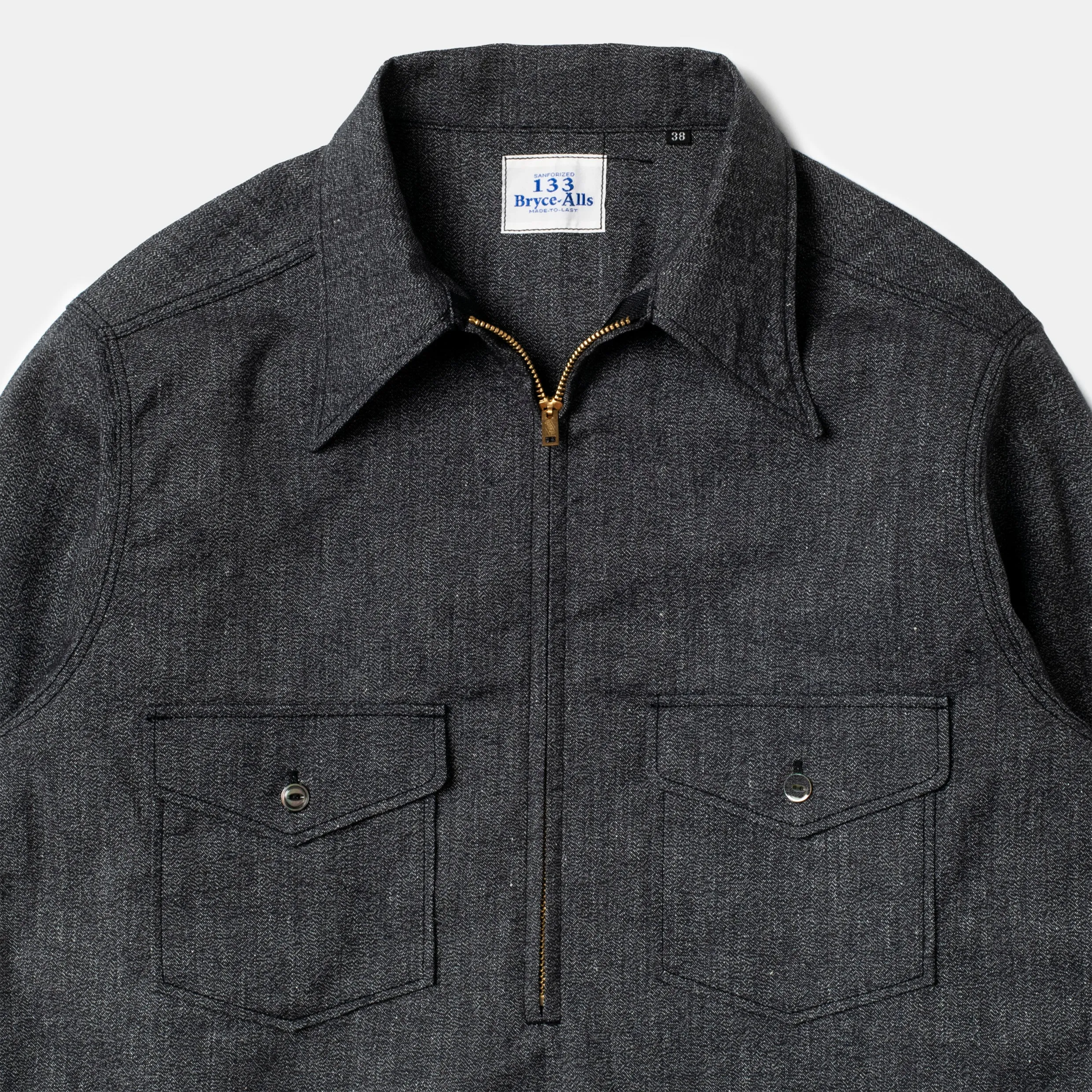 Half-zip Shirt Salt & Pepper sold by Bryceland's product image thumbnail 2