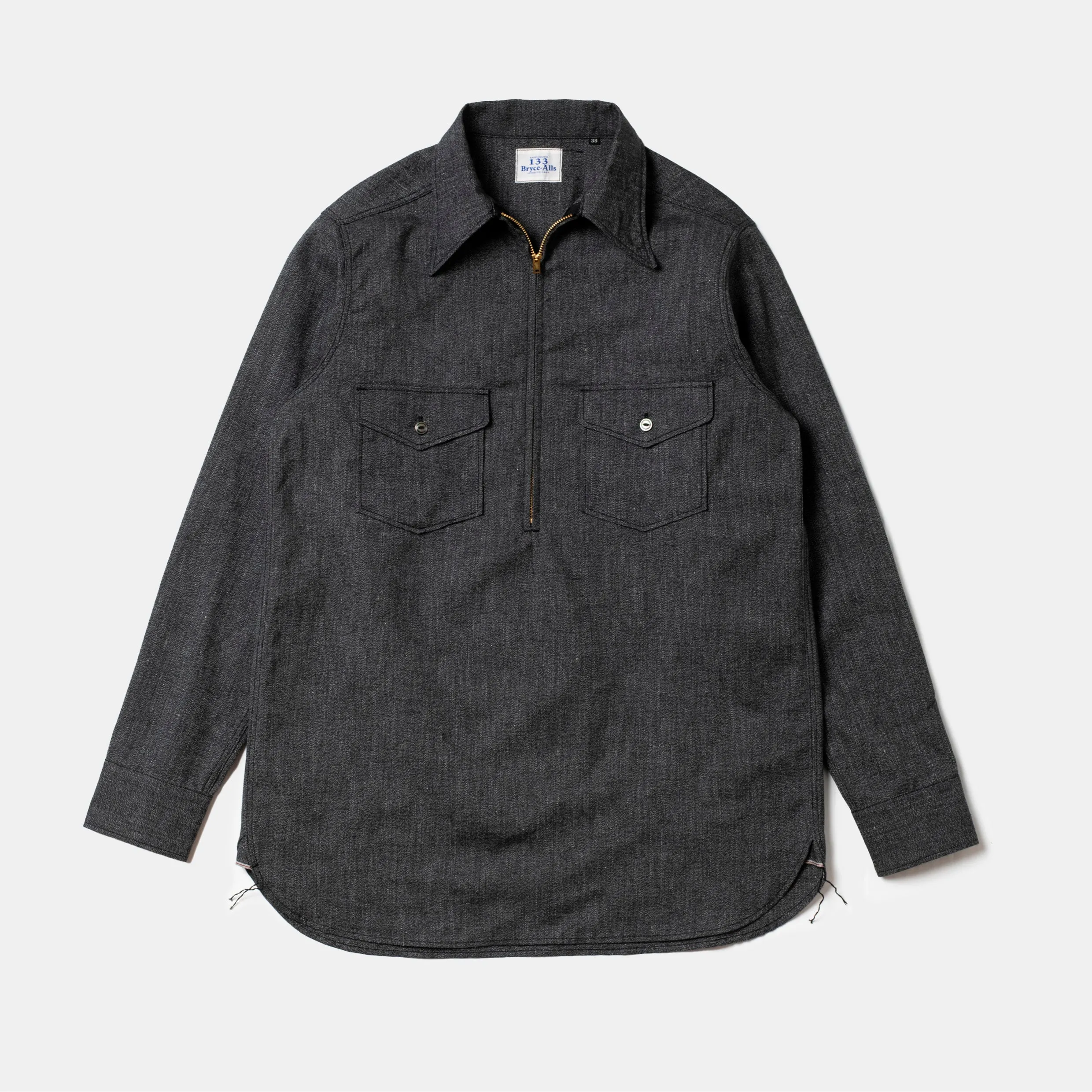 Half-zip Shirt Salt & Pepper sold by Bryceland's