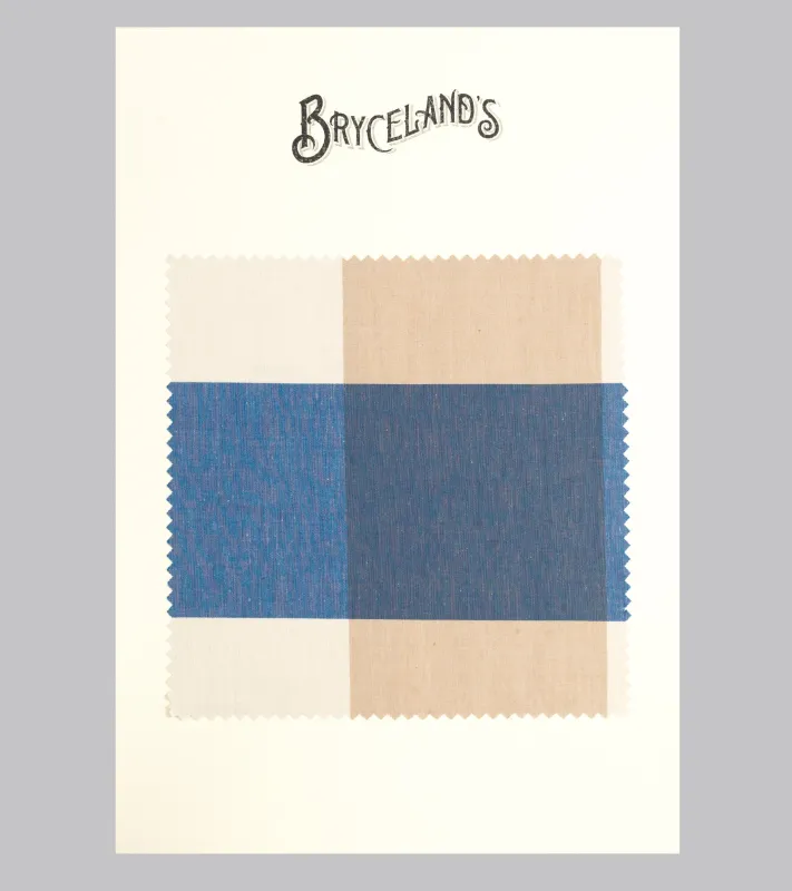 Cabana Shirt Made-to-Order Blue/Beige Checked sold by Bryceland's