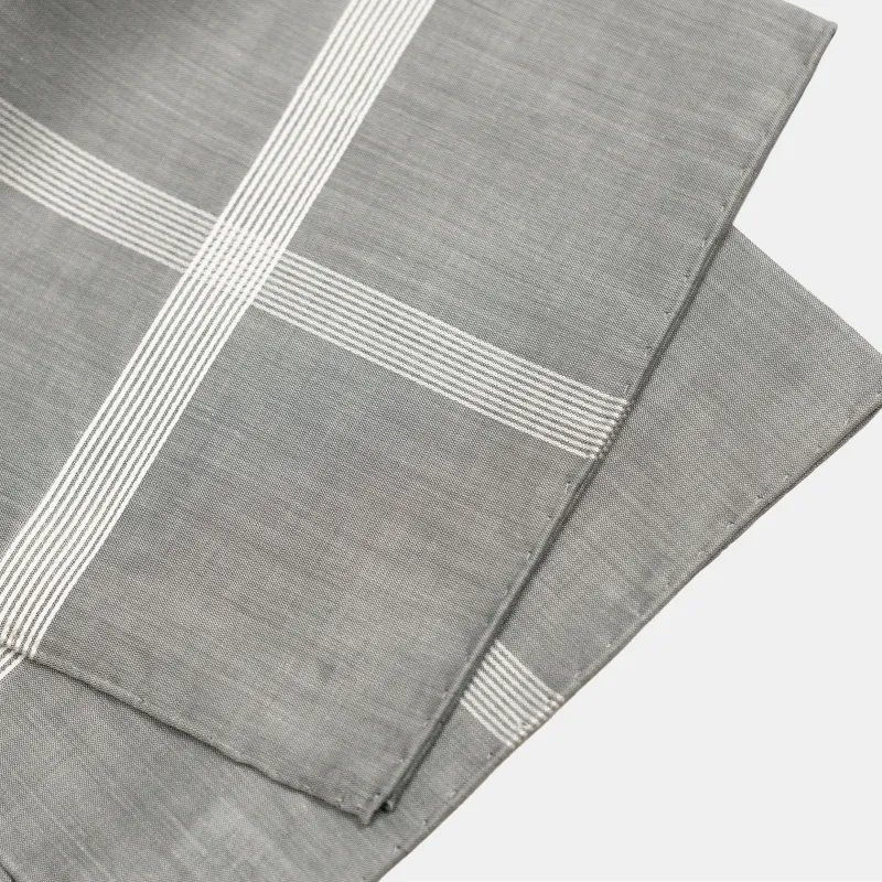 Simonnot Godard Symphony Handkerchief Grey sold by Bryceland's