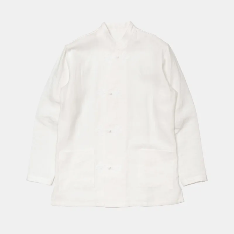 Frogged Button Shirt White sold by Bryceland's