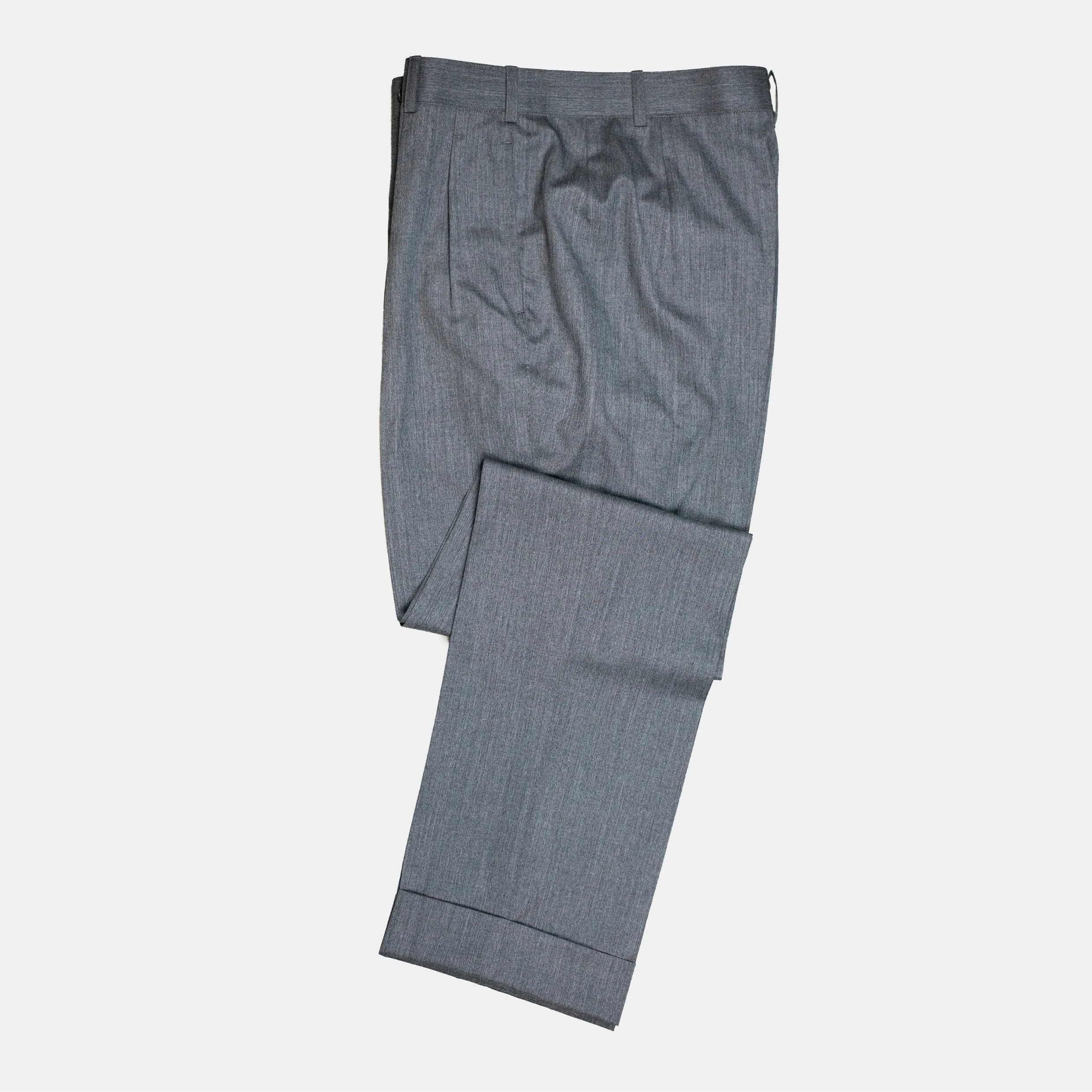 Wool Gabardine Winston Trousers Made-to-Order Charcoal sold by Bryceland's