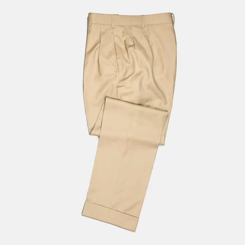 Wool Gabardine Winston Trousers Made-to-Order Beige sold by Bryceland's