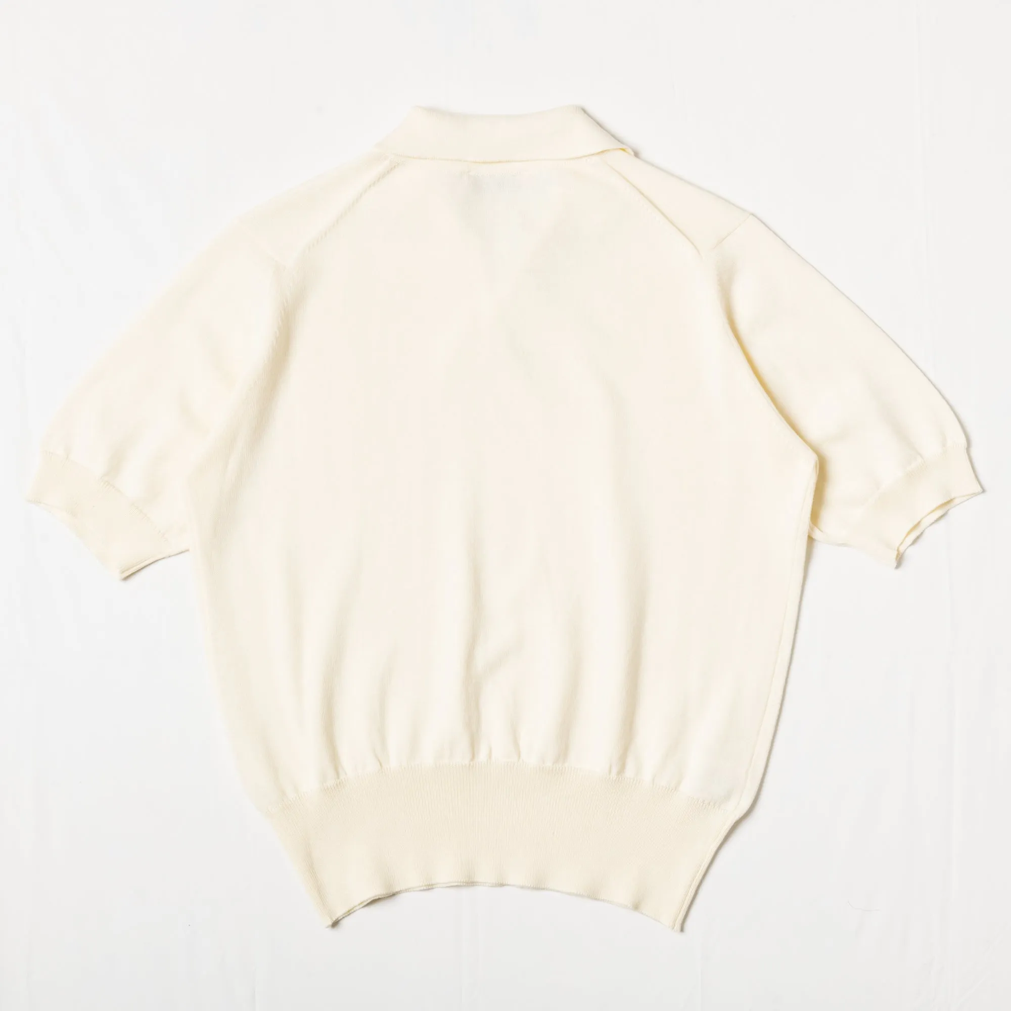 Cotton Short Sleeve ‘Skipper’ Polo Cream sold by Bryceland's product image thumbnail 4