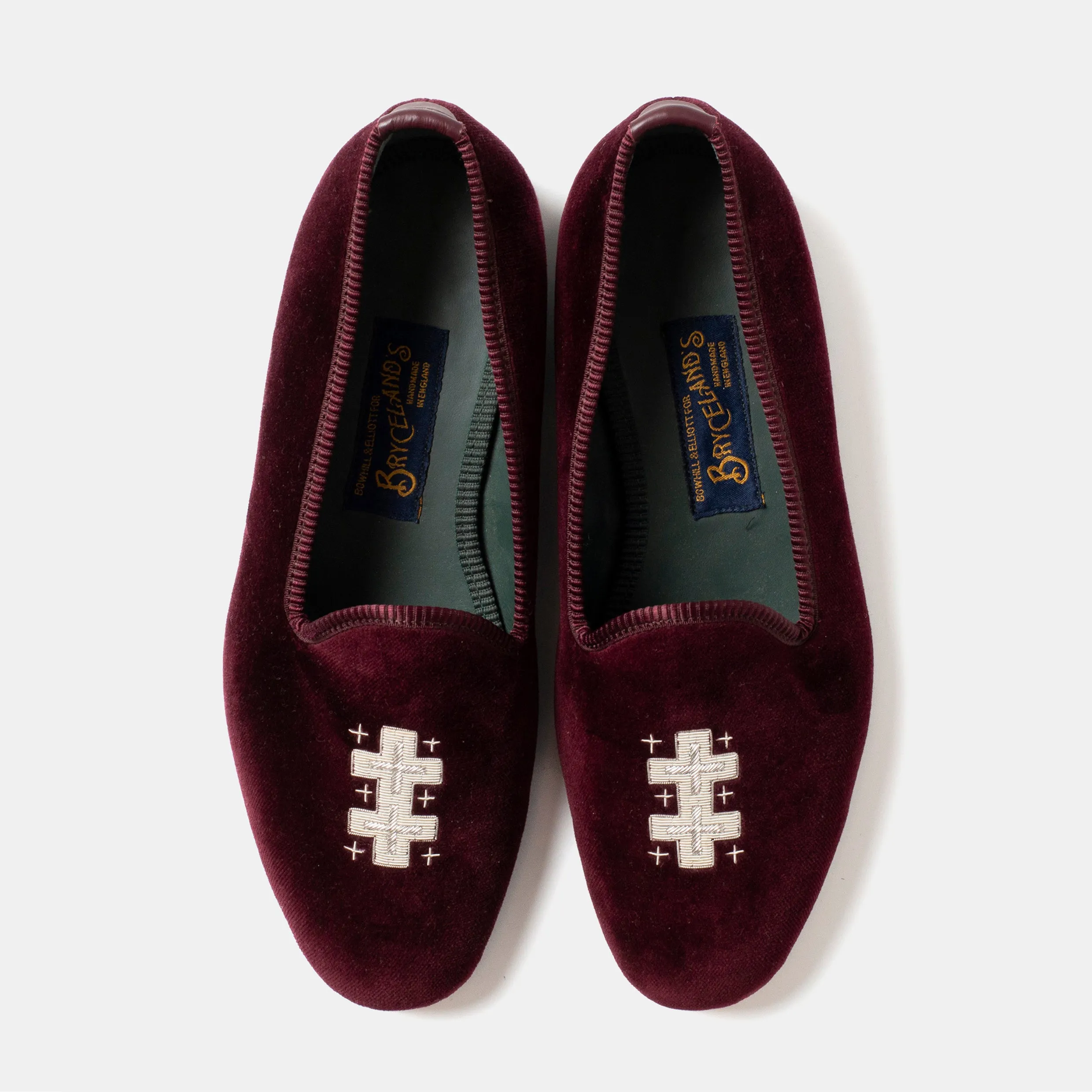 Bryceland's x Bowhill & Elliott Velvet Slippers Wine sold by Bryceland's product image thumbnail 2