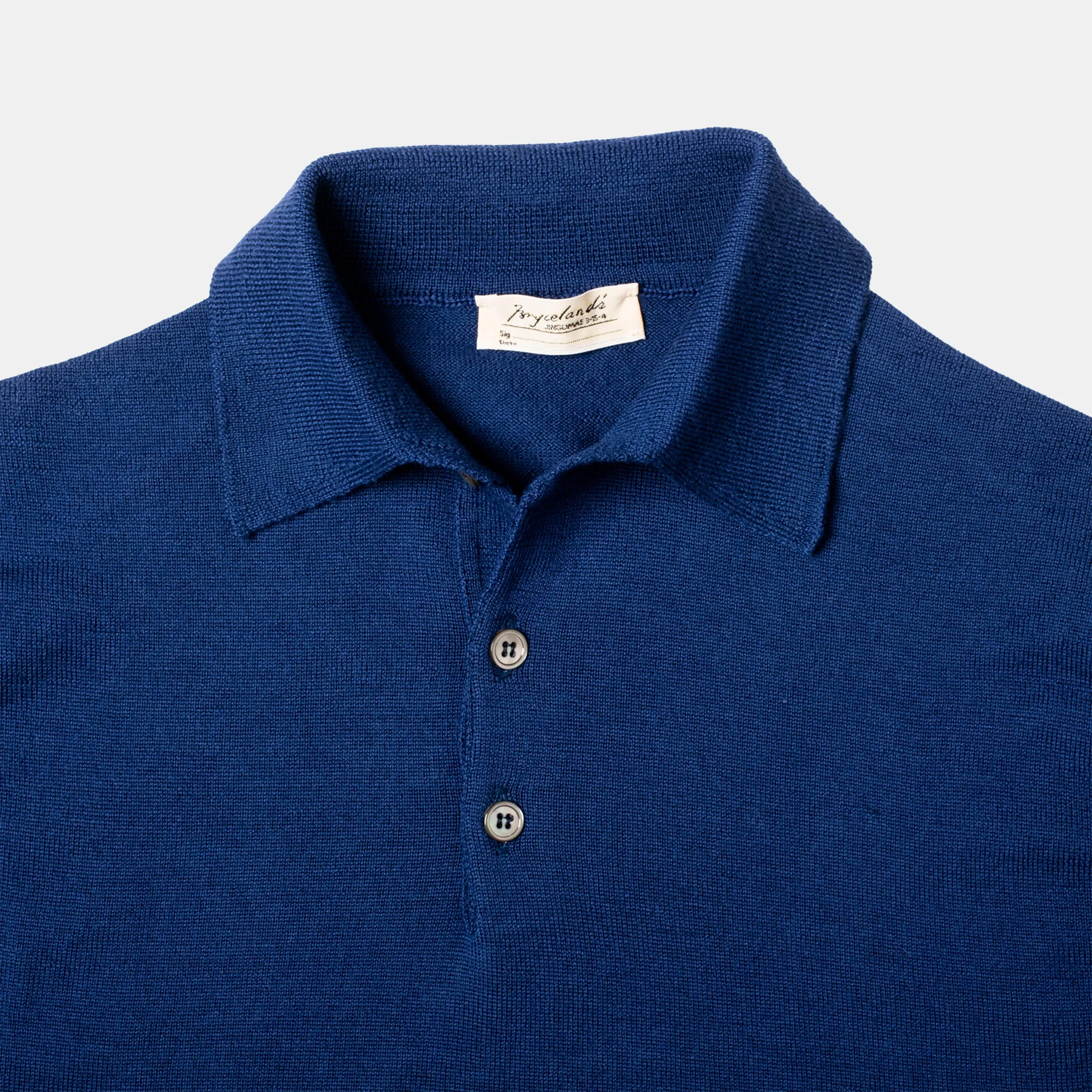 Merino Long-Sleeve Polo Blue sold by Bryceland's product image thumbnail 2