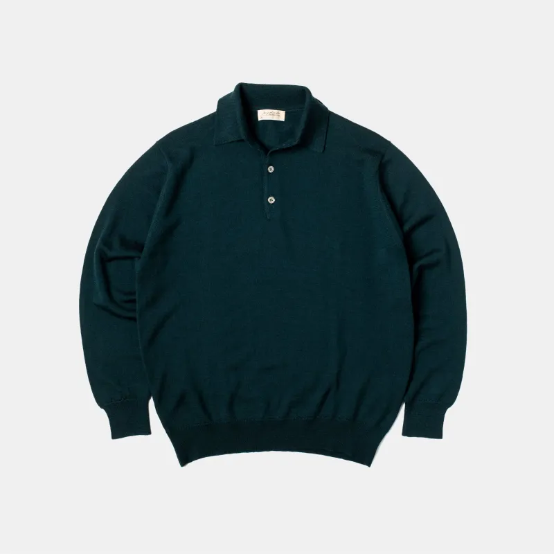 Merino Long-Sleeve Polo Bottle sold by Bryceland's