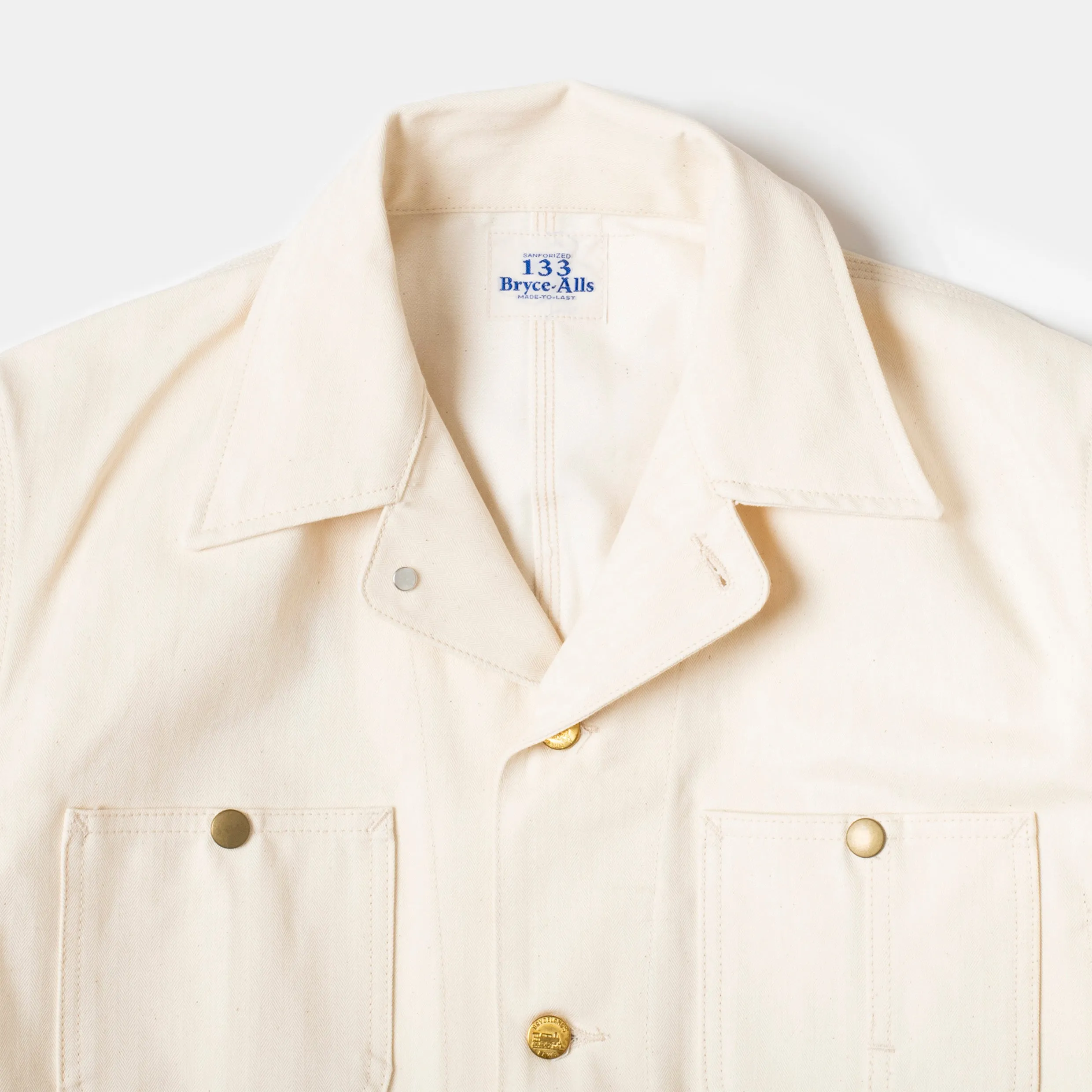 Chore Coat HBT White sold by Bryceland's product image thumbnail 2