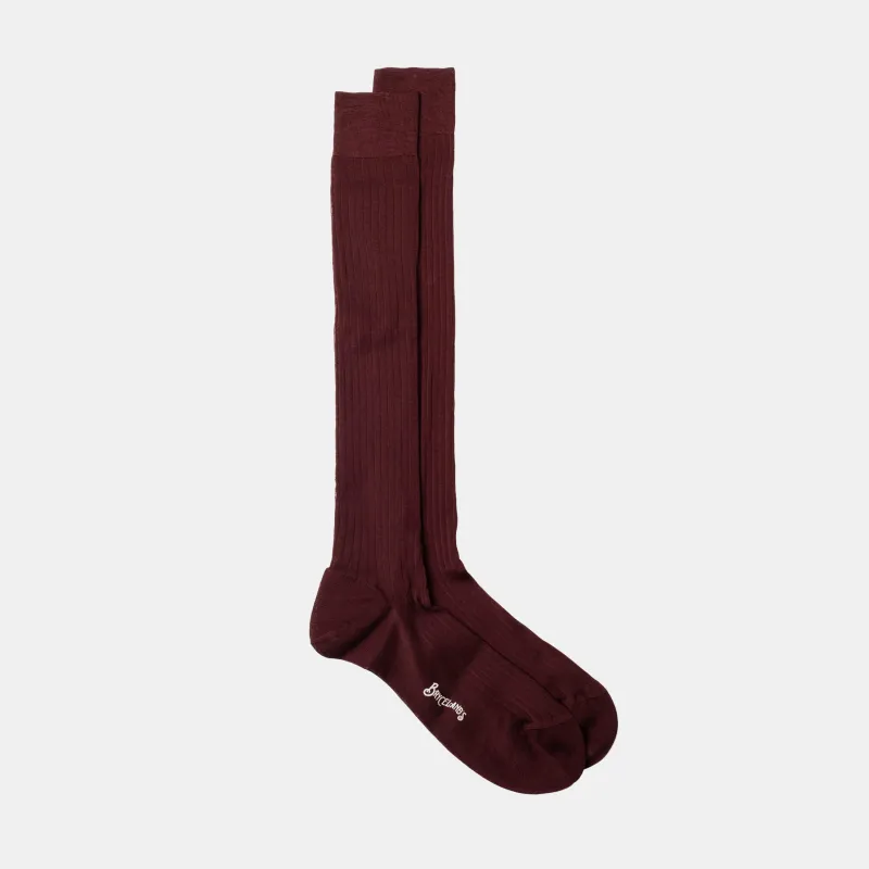 Cotton Socks Burgundy sold by Bryceland's