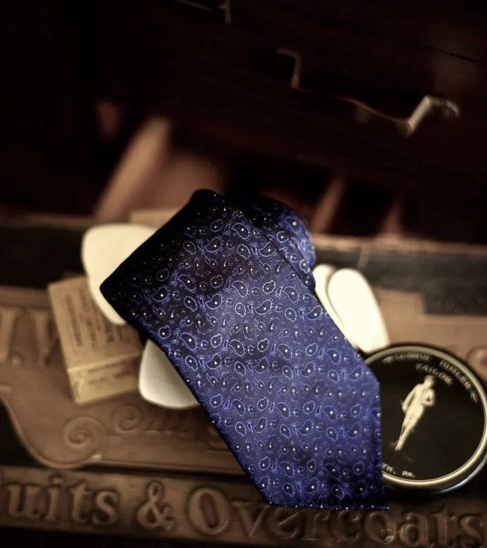 Bryceland's x Sevenfold Silk Jacquard Paisley Tie ET020B sold by Bryceland's