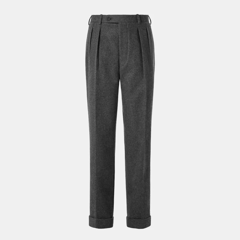 Wool Flannel Winston Trousers II Grey sold by Bryceland's
