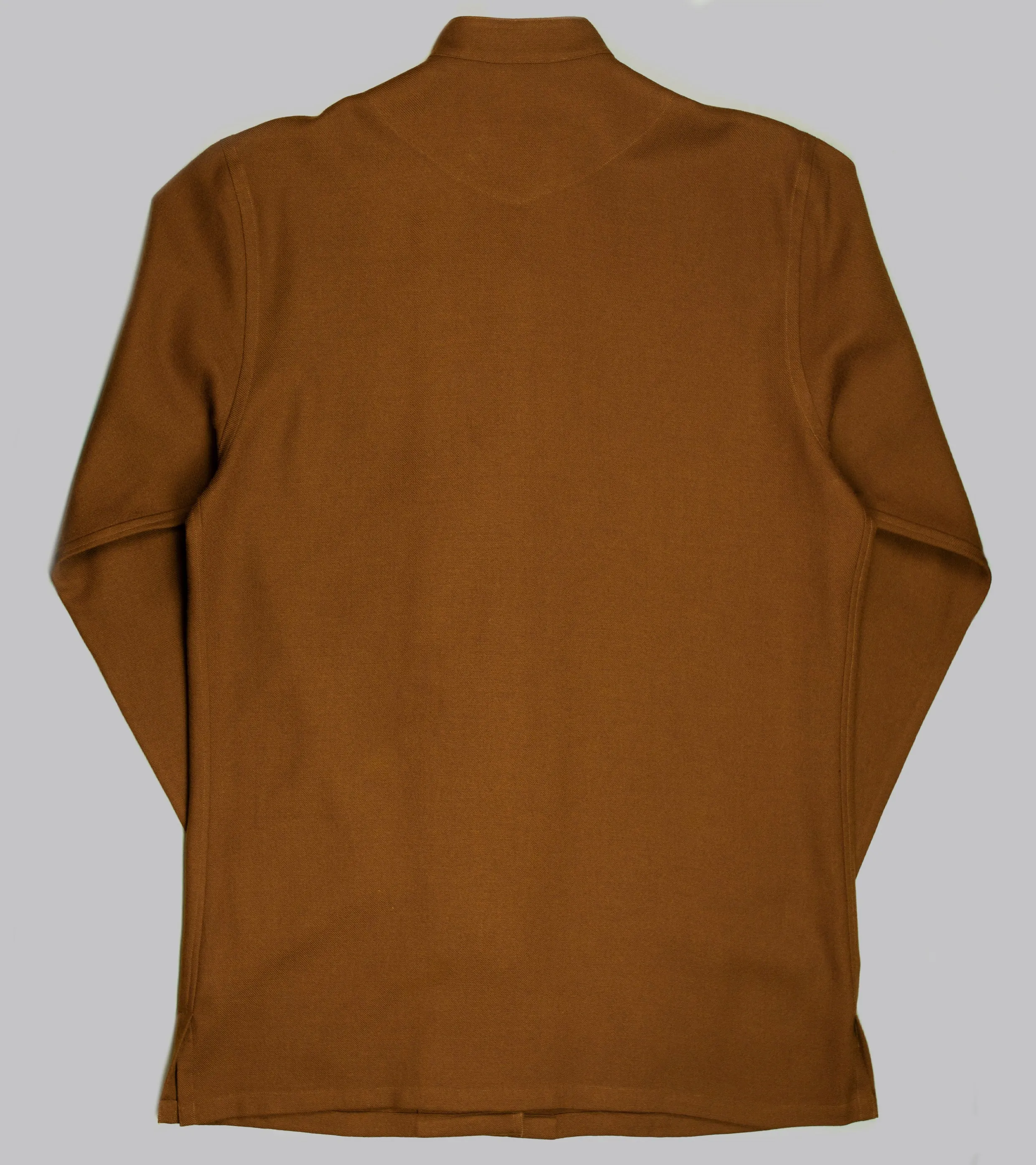 Made-to-Order Frogged Button Shirt Tobacco Viyella sold by Bryceland's product image thumbnail 2