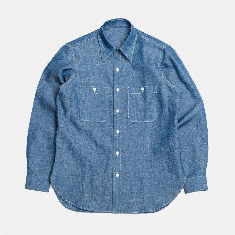 Perfect Chambray USN Shirts made by Bryceland's