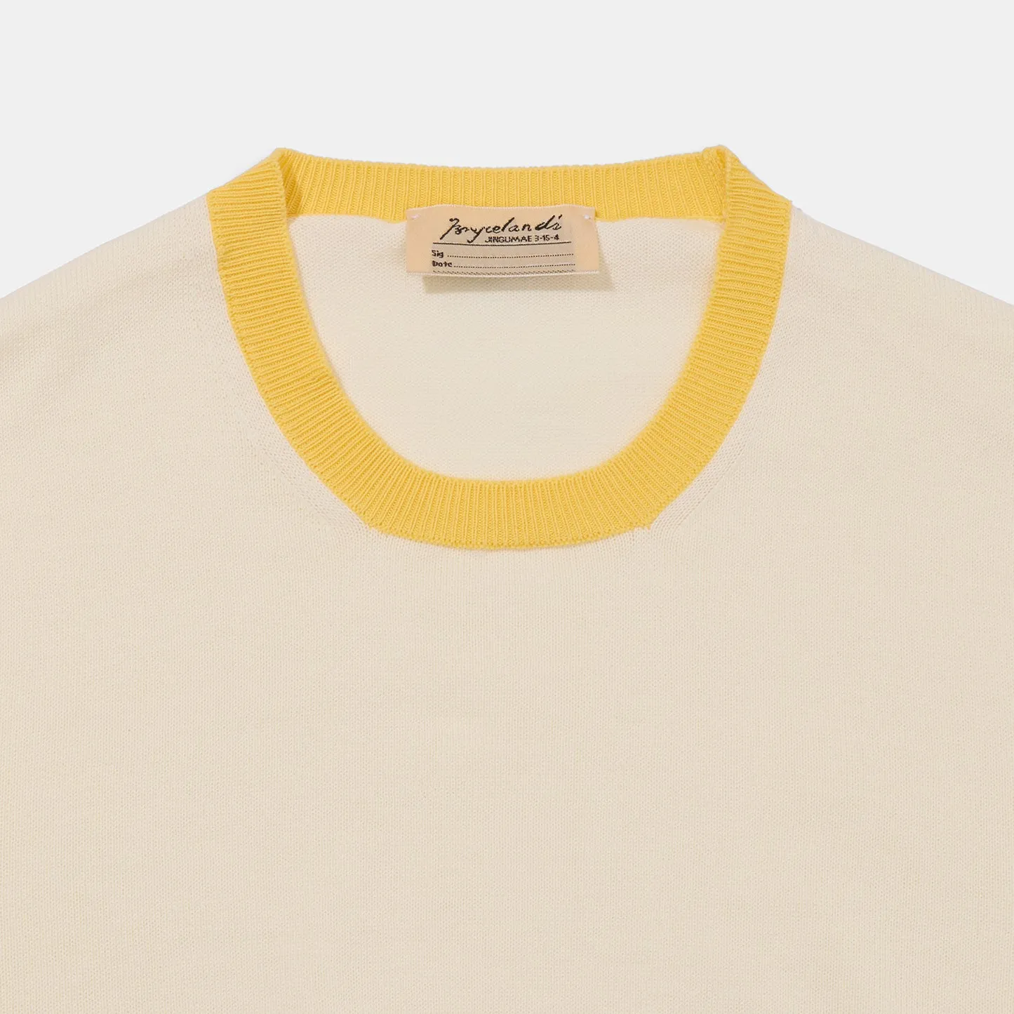 ‘Skipper’ Tee Yellow/Cream sold by Bryceland's product image thumbnail 3