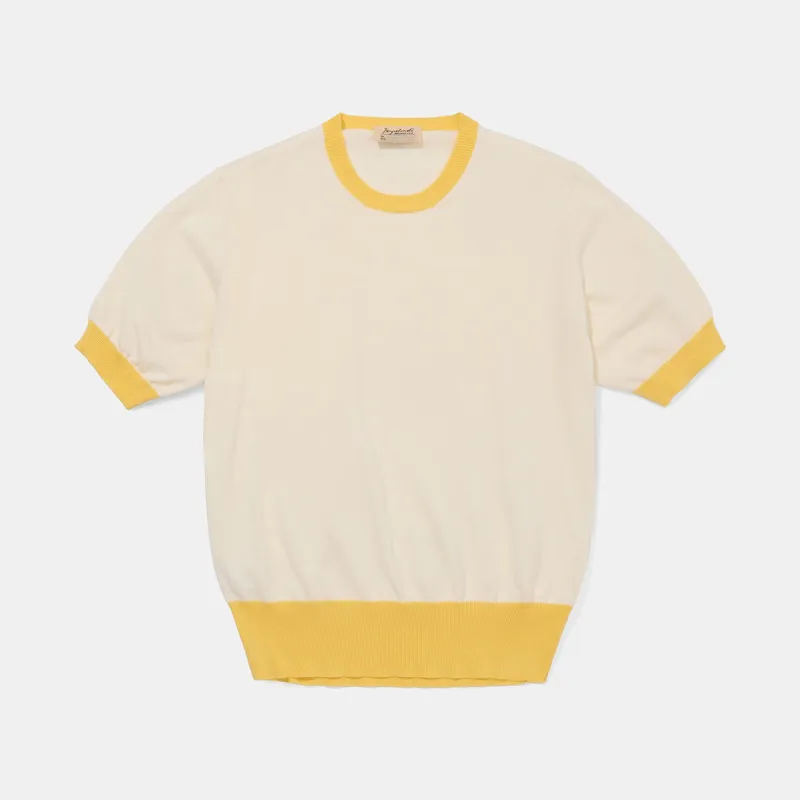 ‘Skipper’ Tee Yellow/Cream made by Bryceland's