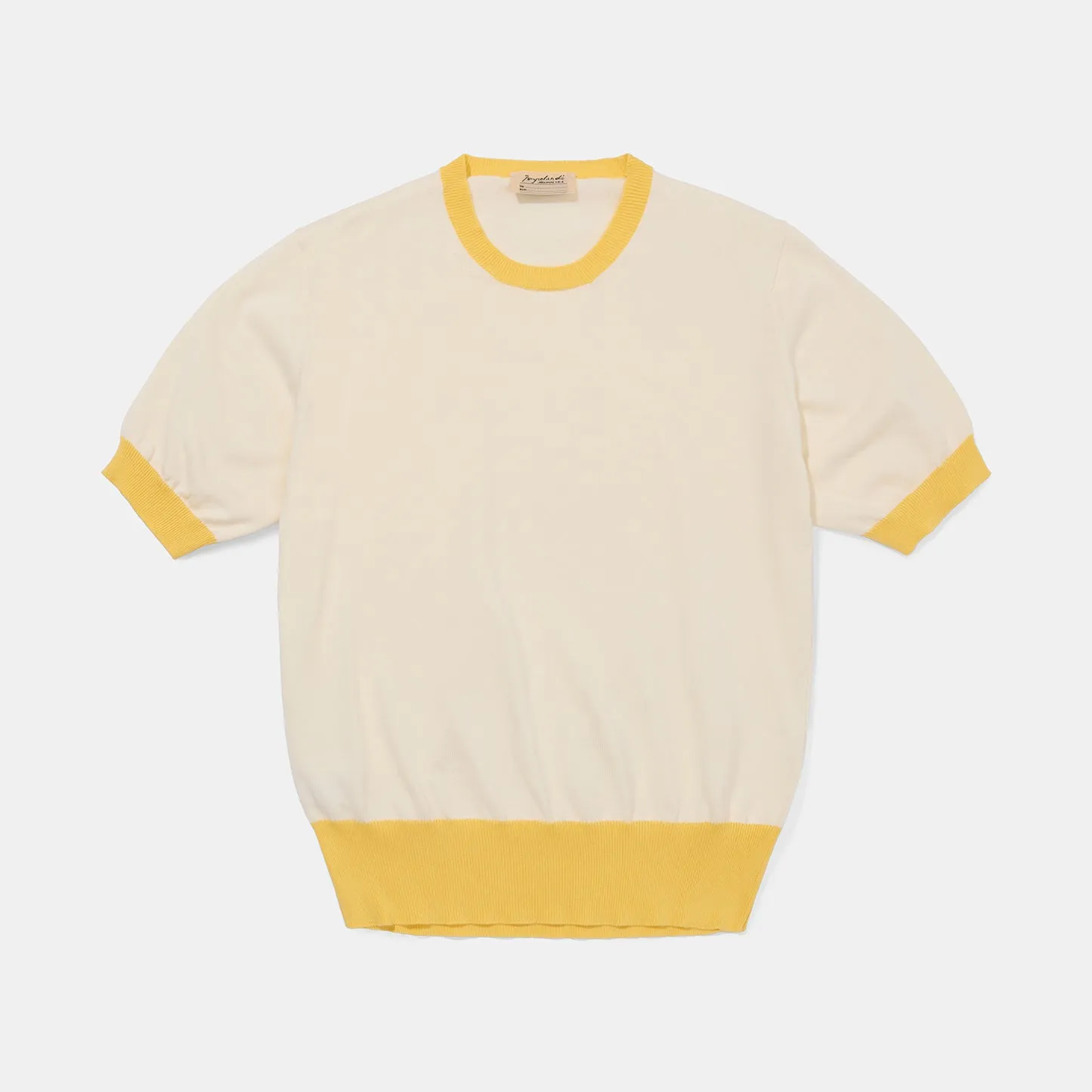 ‘Skipper’ Tee Yellow/Cream sold by Bryceland's