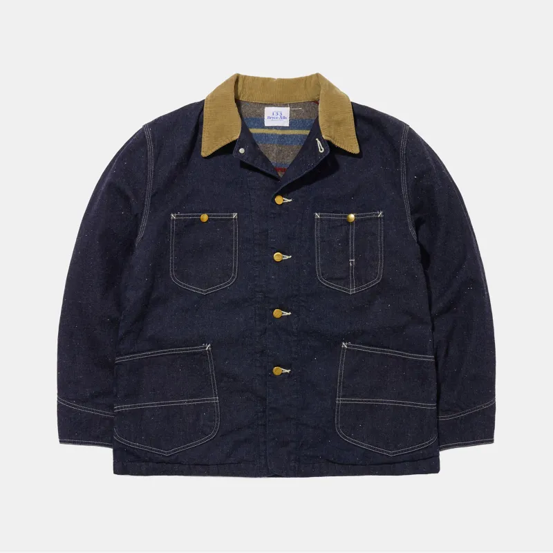 Blanket Lined Chore Coat Jelt Denim made by Bryceland's