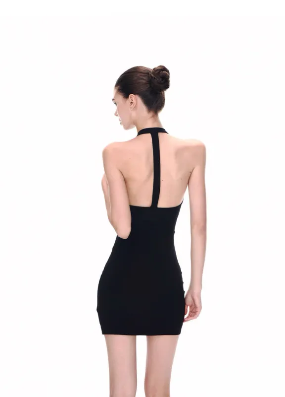 Backless Halter Bodycon Mini Dress sold by Night City Clothing